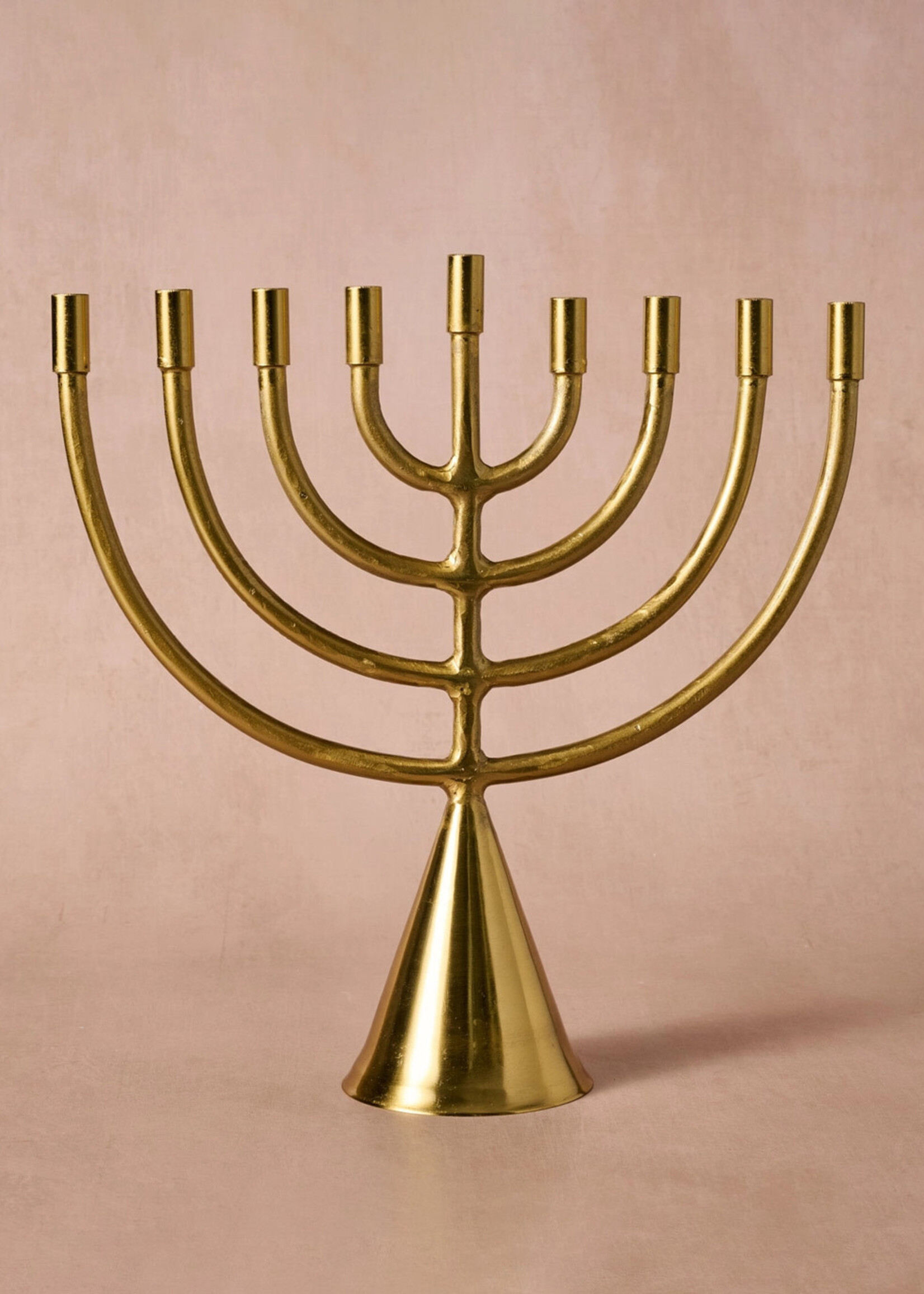 Ten Thousand Villages Jyoti Brass Horn Menorah