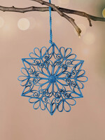 Ten Thousand Villages Quilled Kula Snowflake Ornament - Blue