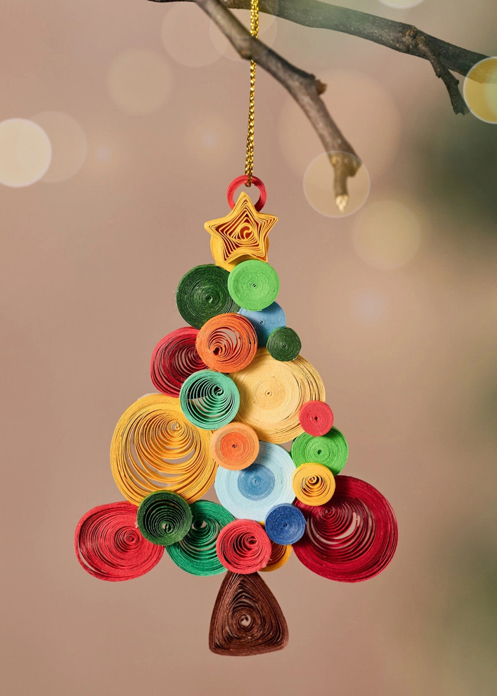 Ten Thousand Villages Quilled Banh Tree Ornament