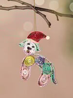 Ten Thousand Villages Quilled Vui Dog Ornament