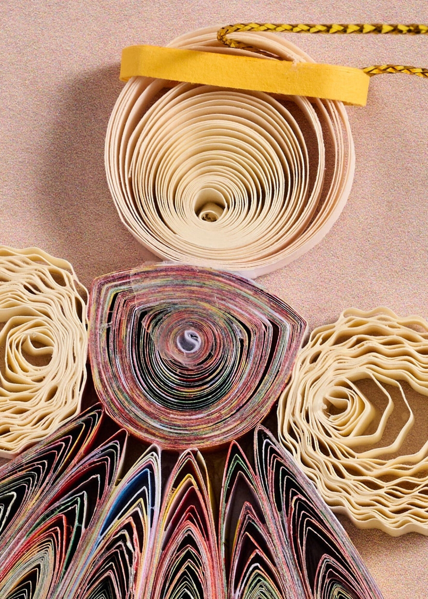 Ten Thousand Villages Quilled Diu Angel  Ornament - Multicolored