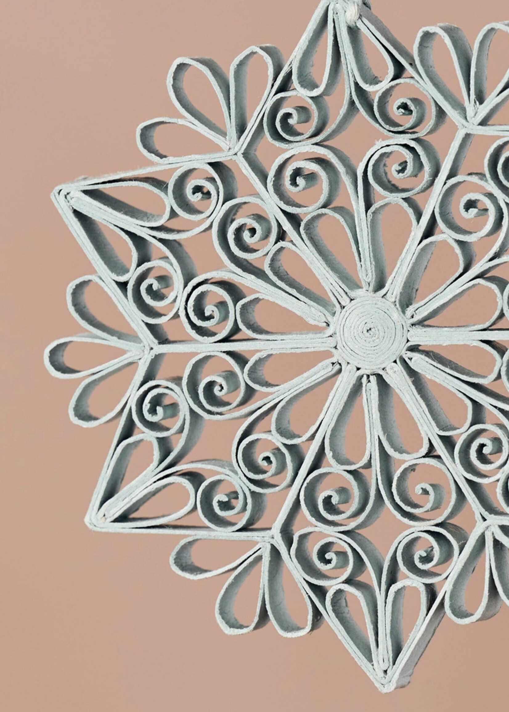 Ten Thousand Villages Quilled Kula Snowflake Ornament - Silver