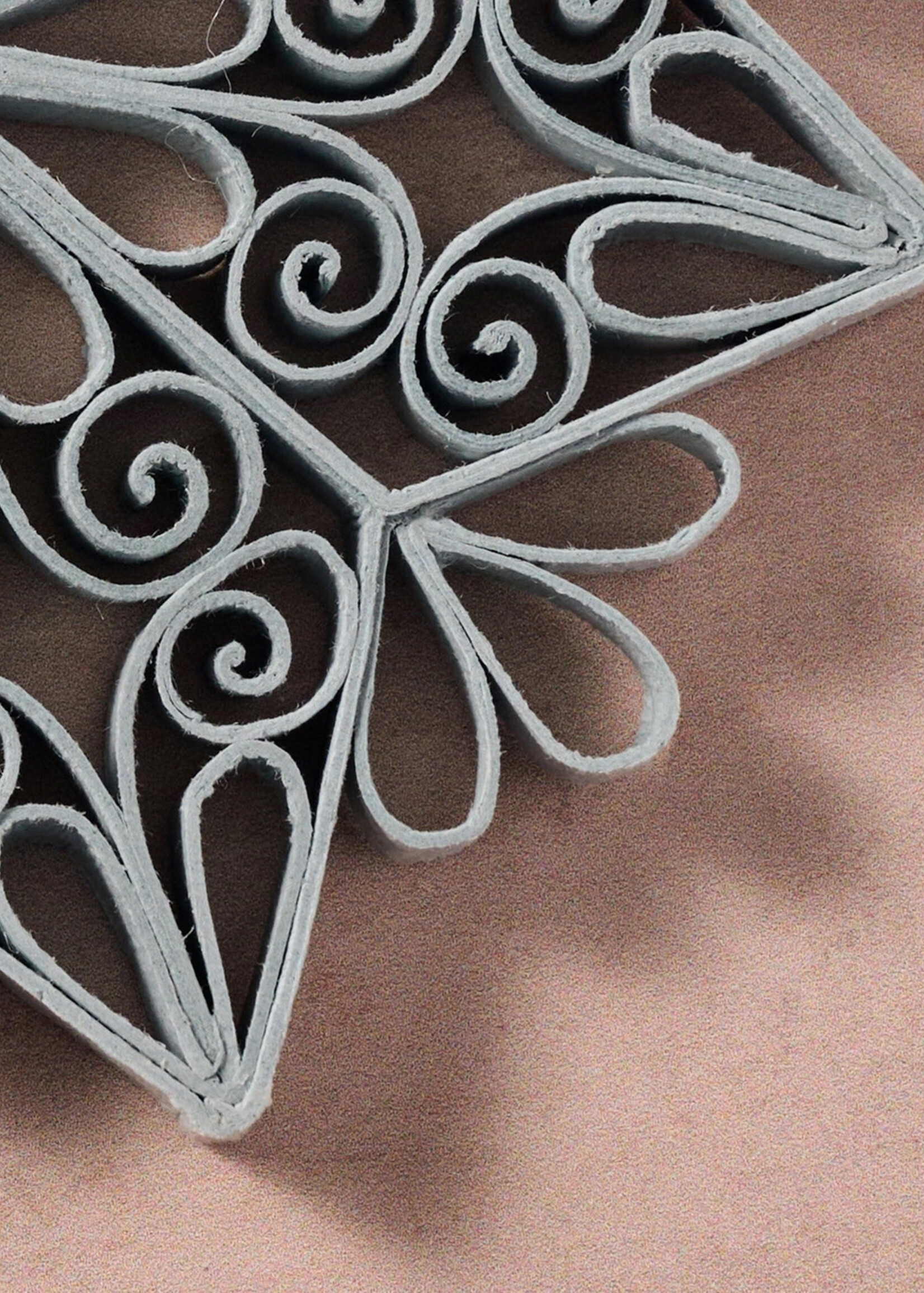 Ten Thousand Villages Quilled Kula Snowflake Ornament - Silver