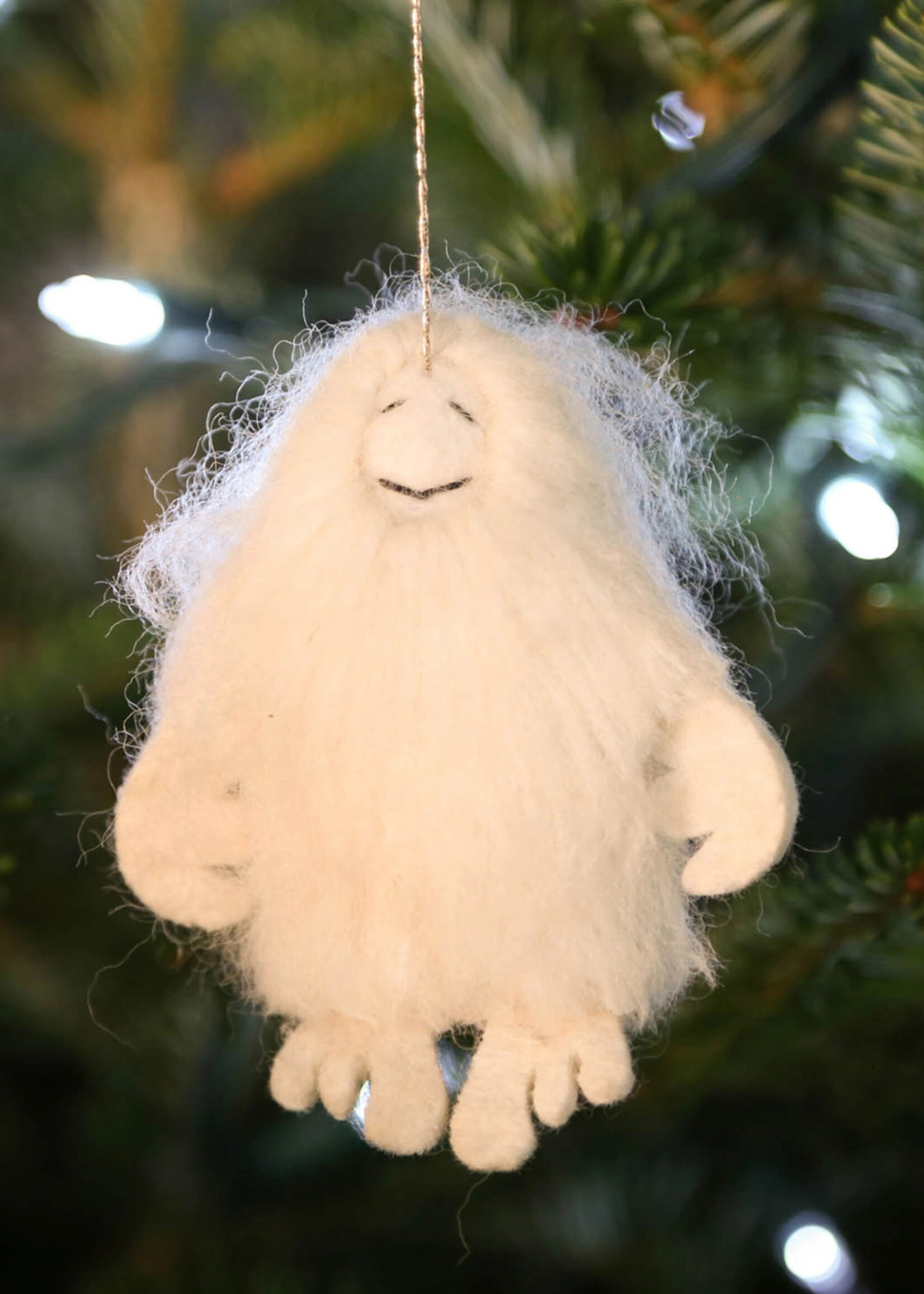 Ten Thousand Villages Felt Yeti Ornament