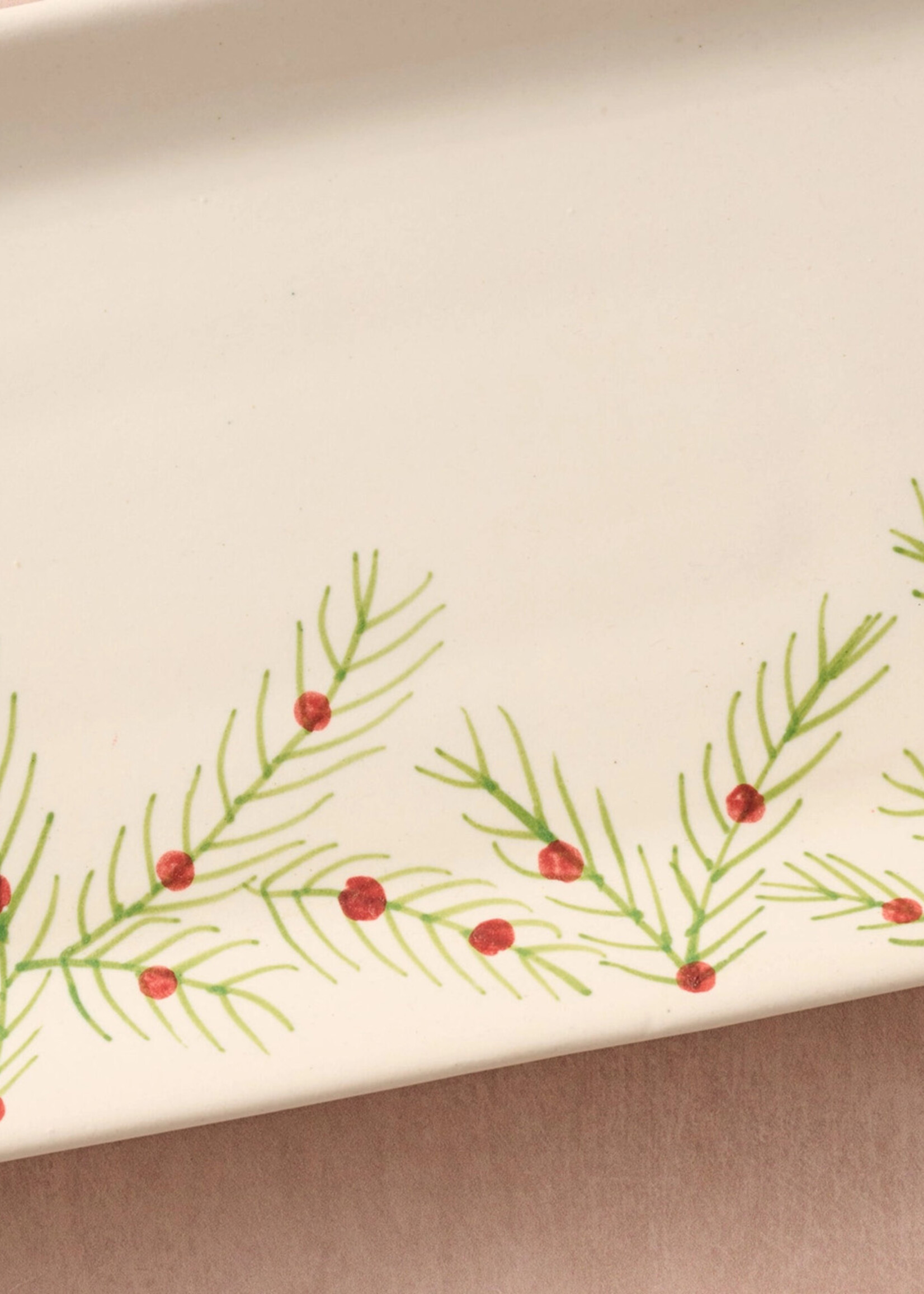 Ten Thousand Villages Sardee Holly Ceramic Serving Dish