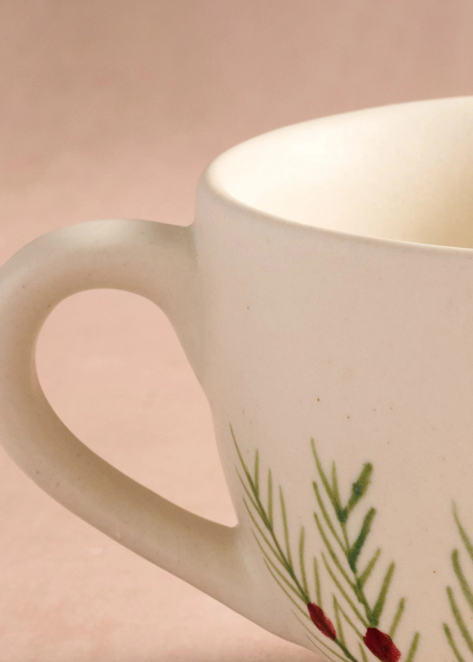 Ten Thousand Villages Oversized Sardee Holly Mug