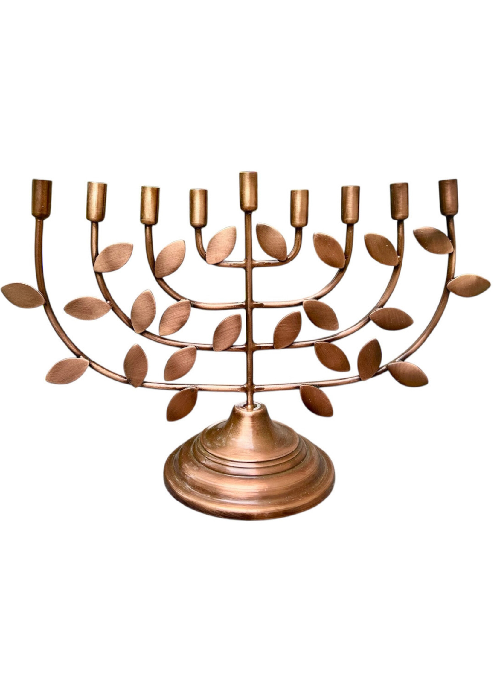 Hopes Unlimited Brass Leaves Menorah