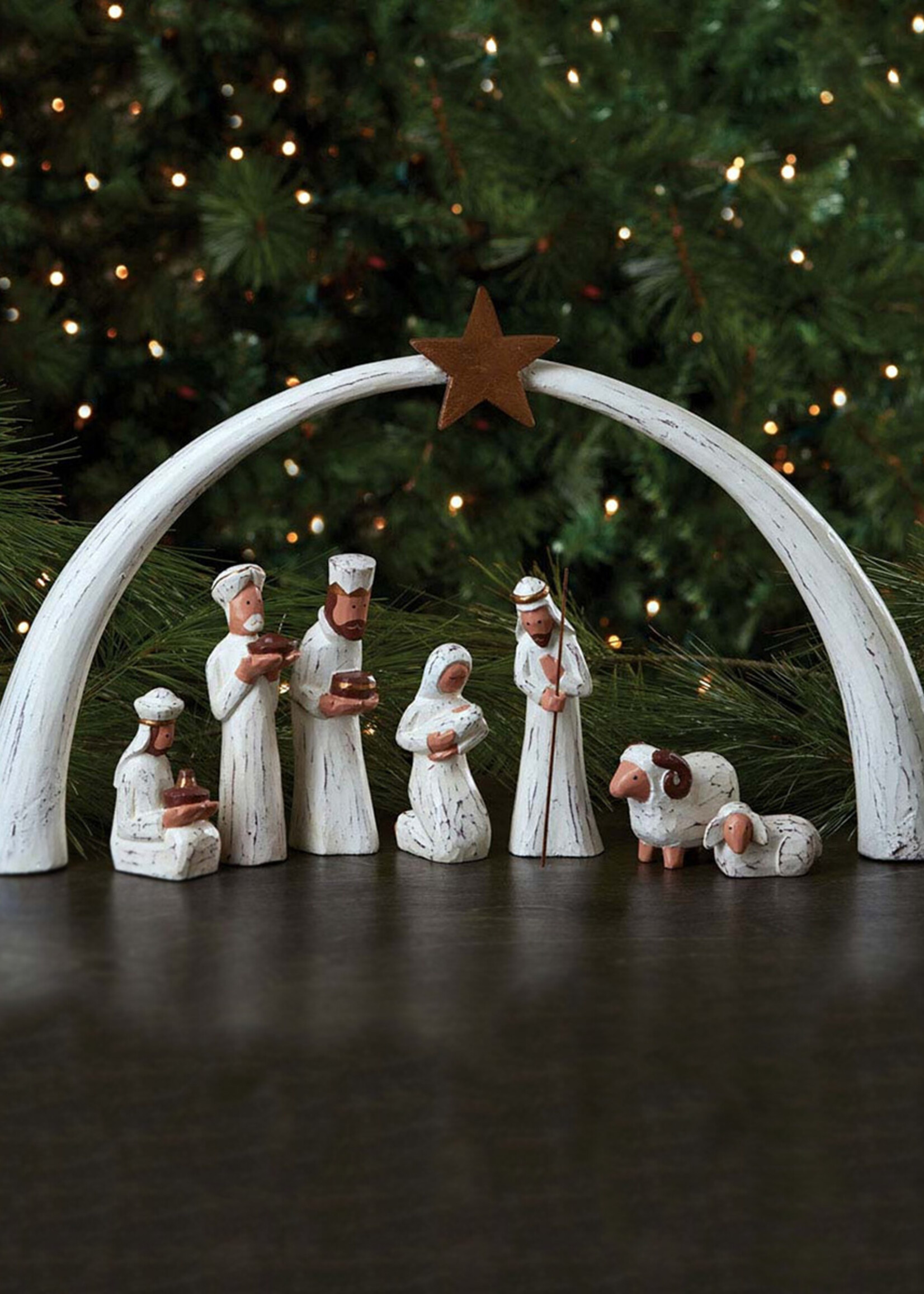 SERRV Whitewashed Albizia Nativity