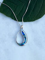 Women's Peace Collection Abalone Waves Necklace