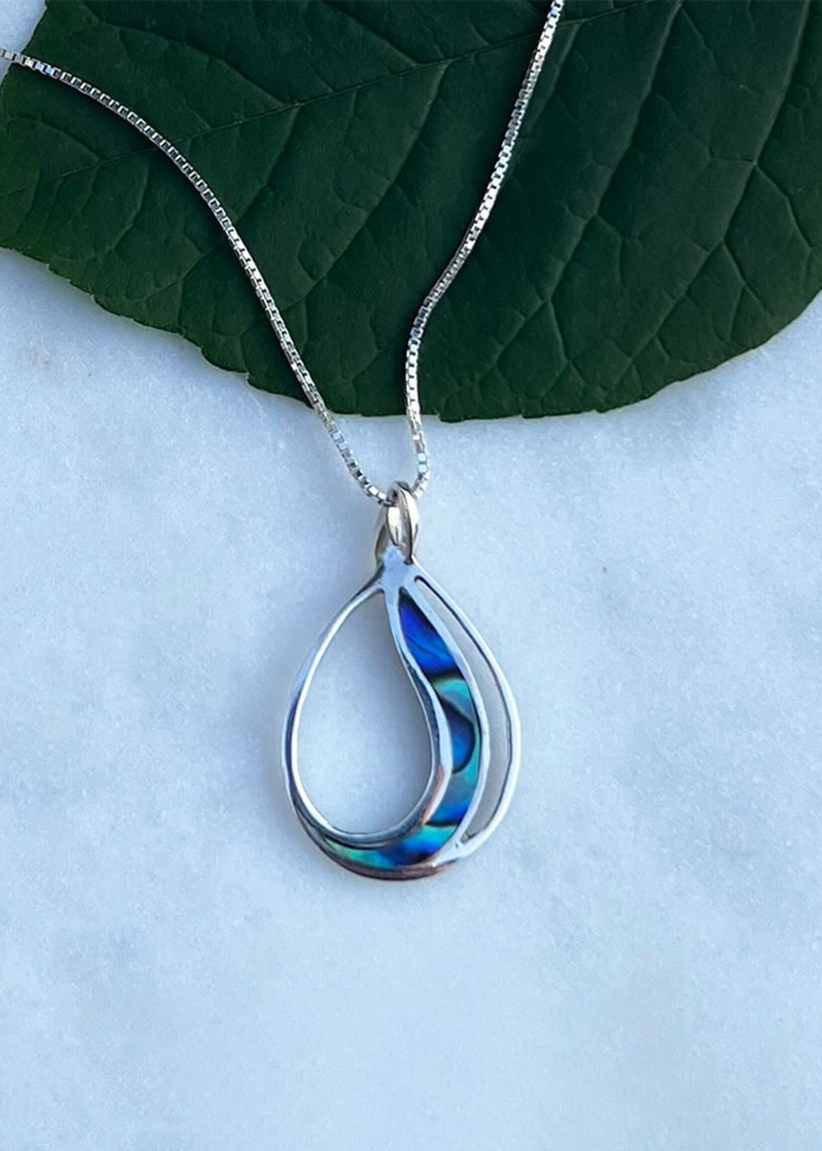 Women's Peace Collection Abalone Waves Necklace