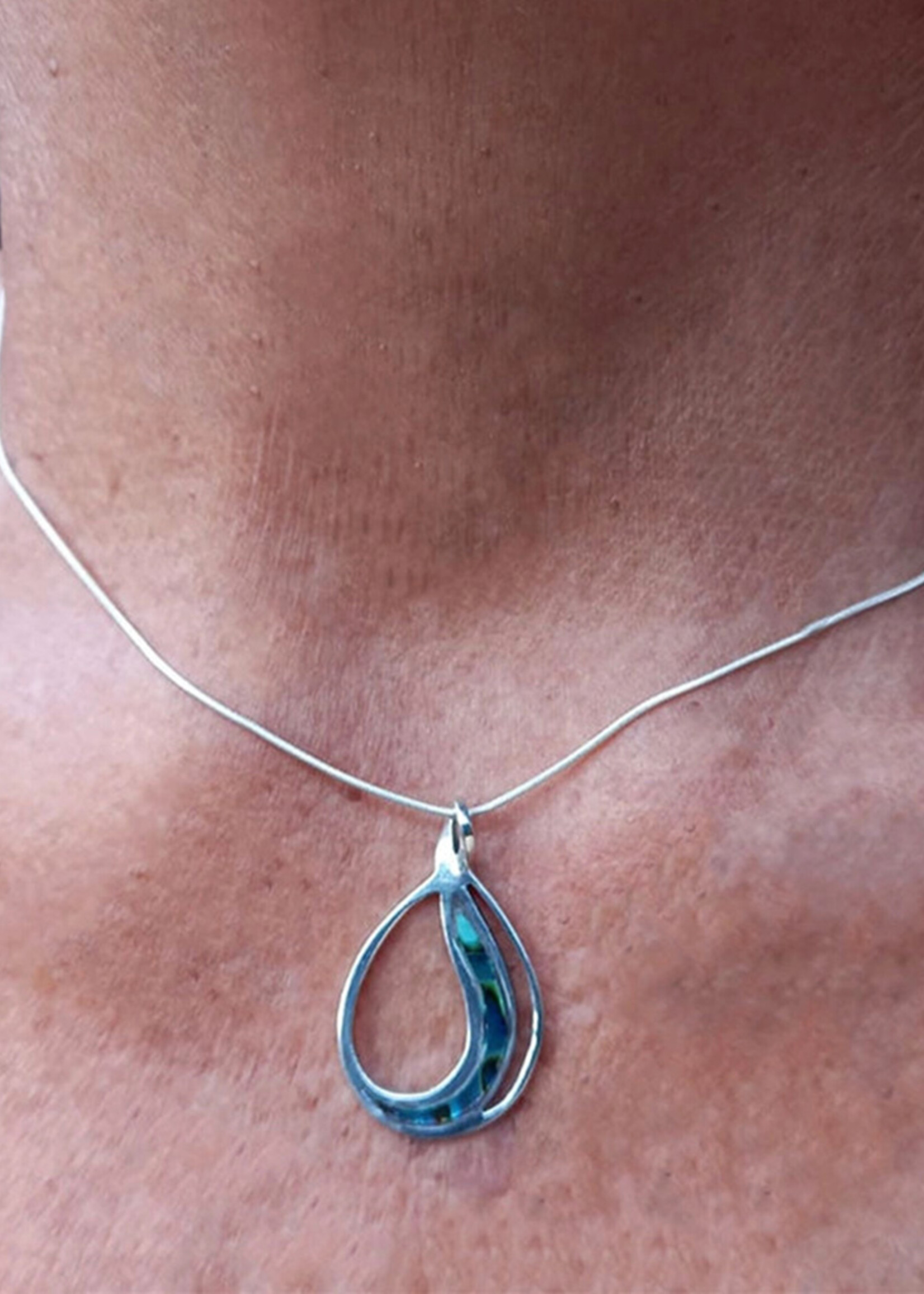 Women's Peace Collection Abalone Waves Necklace