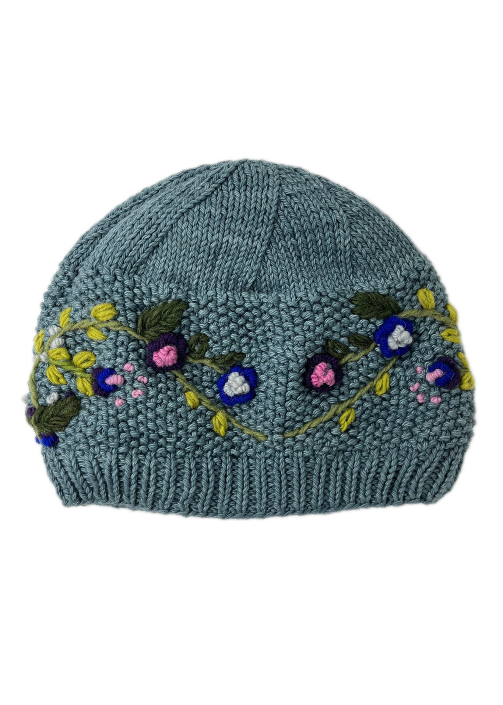 Ganesh Himal Floral Knit Beanie