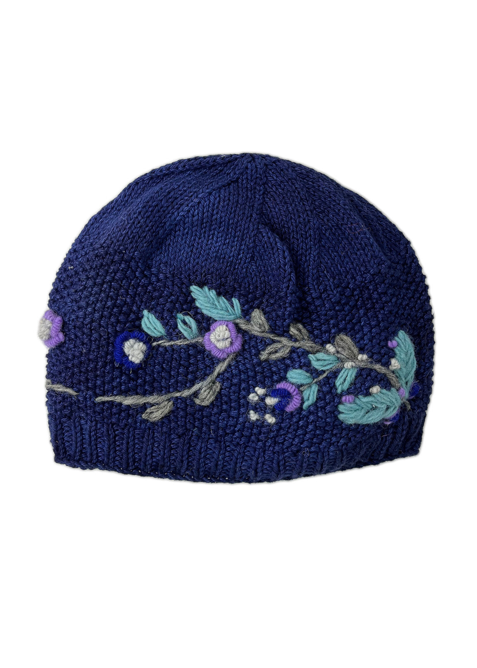 Ganesh Himal Floral Knit Beanie