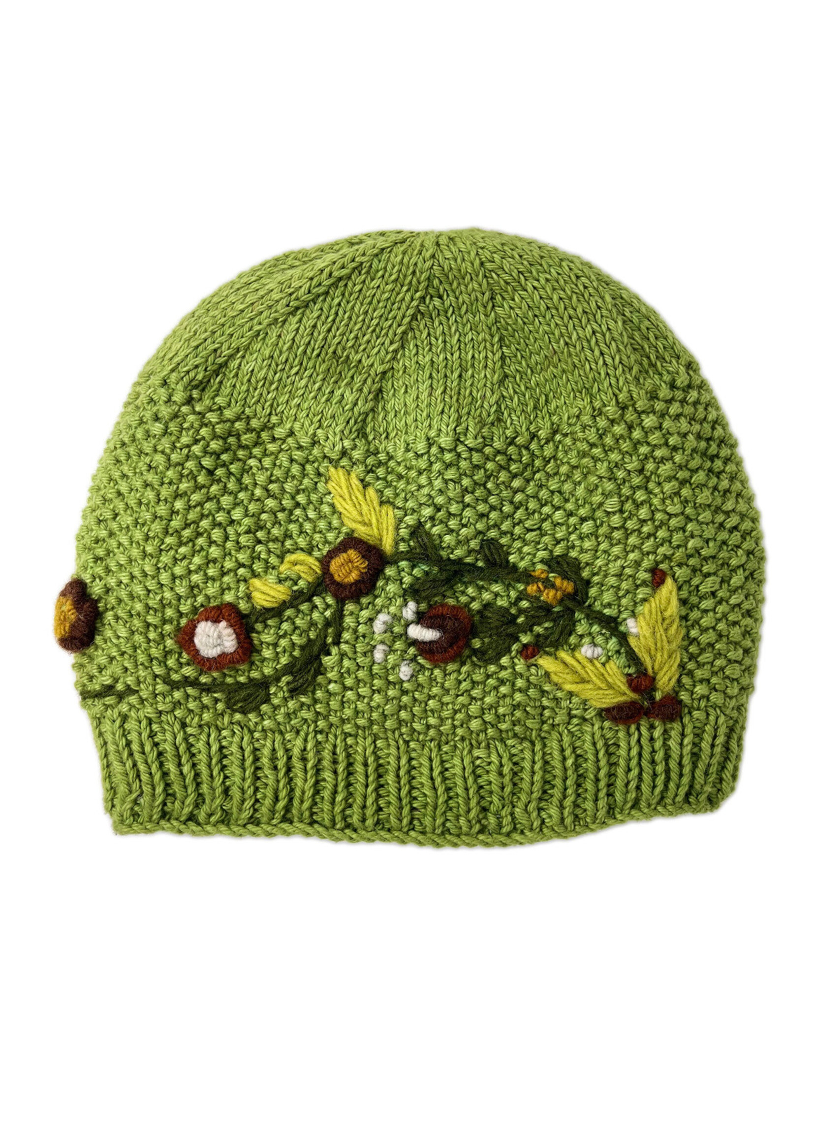 Ganesh Himal Floral Knit Beanie