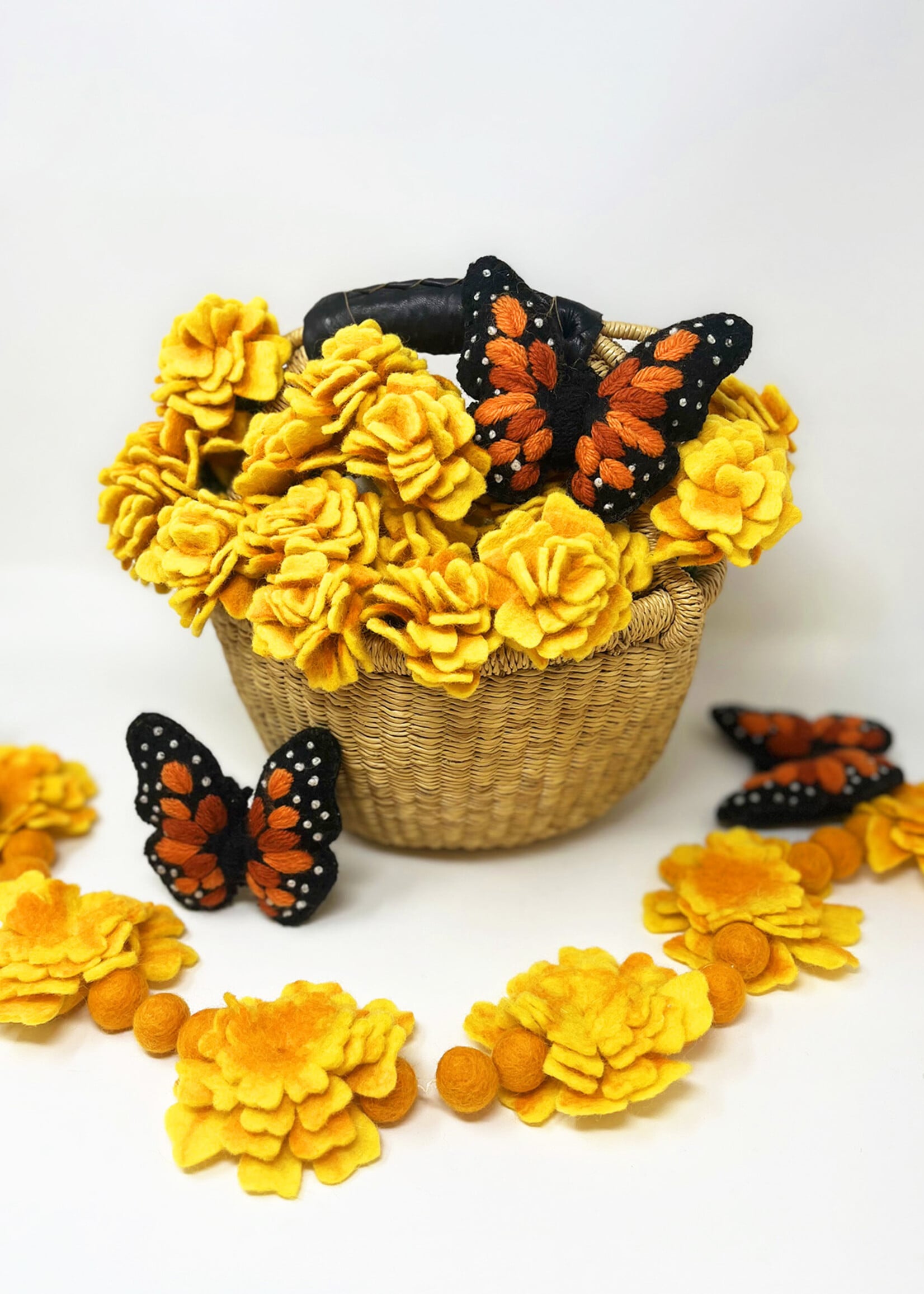 Global Goods Partners Felt Marigold Garland