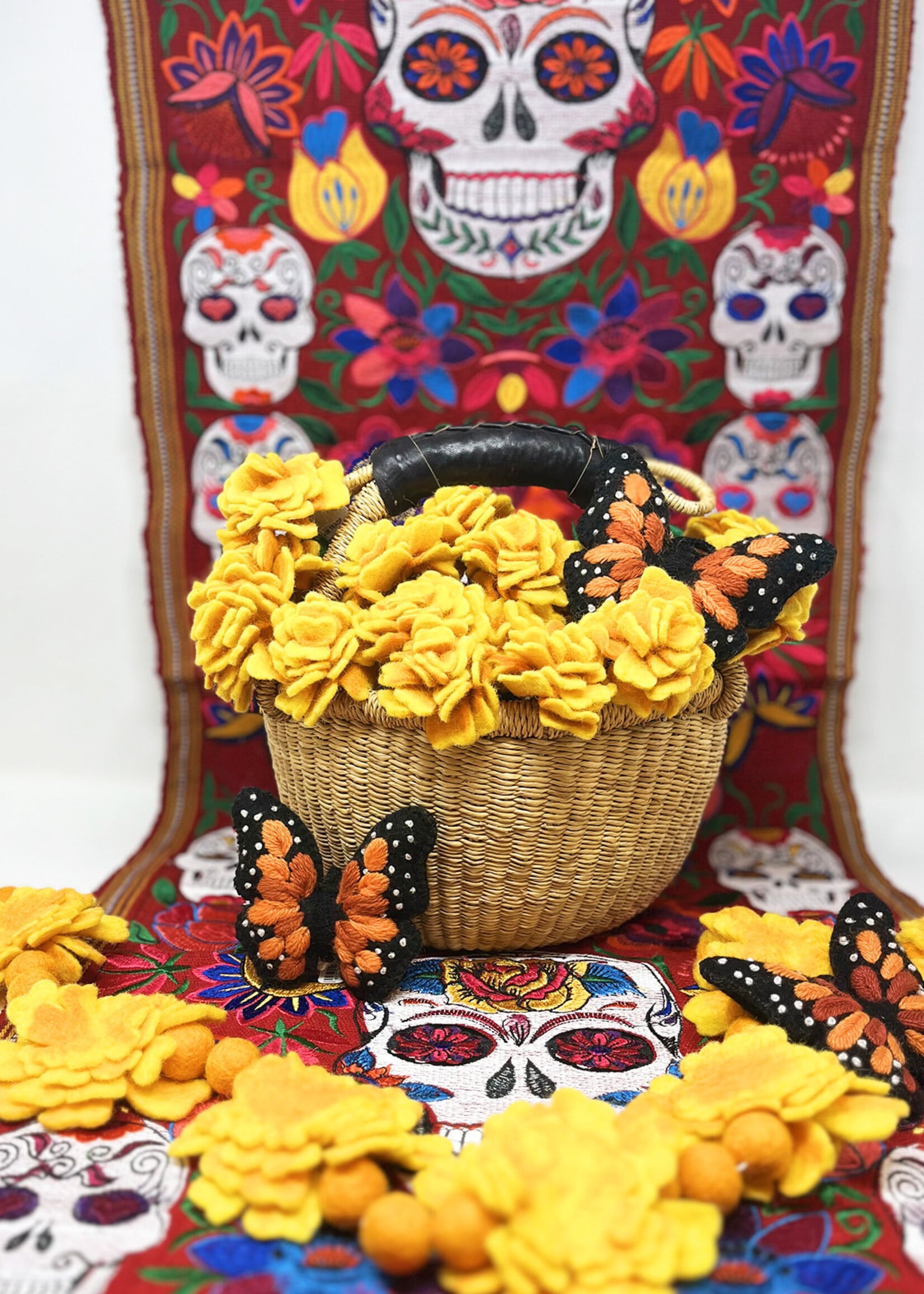 Global Goods Partners Felt Marigold Garland