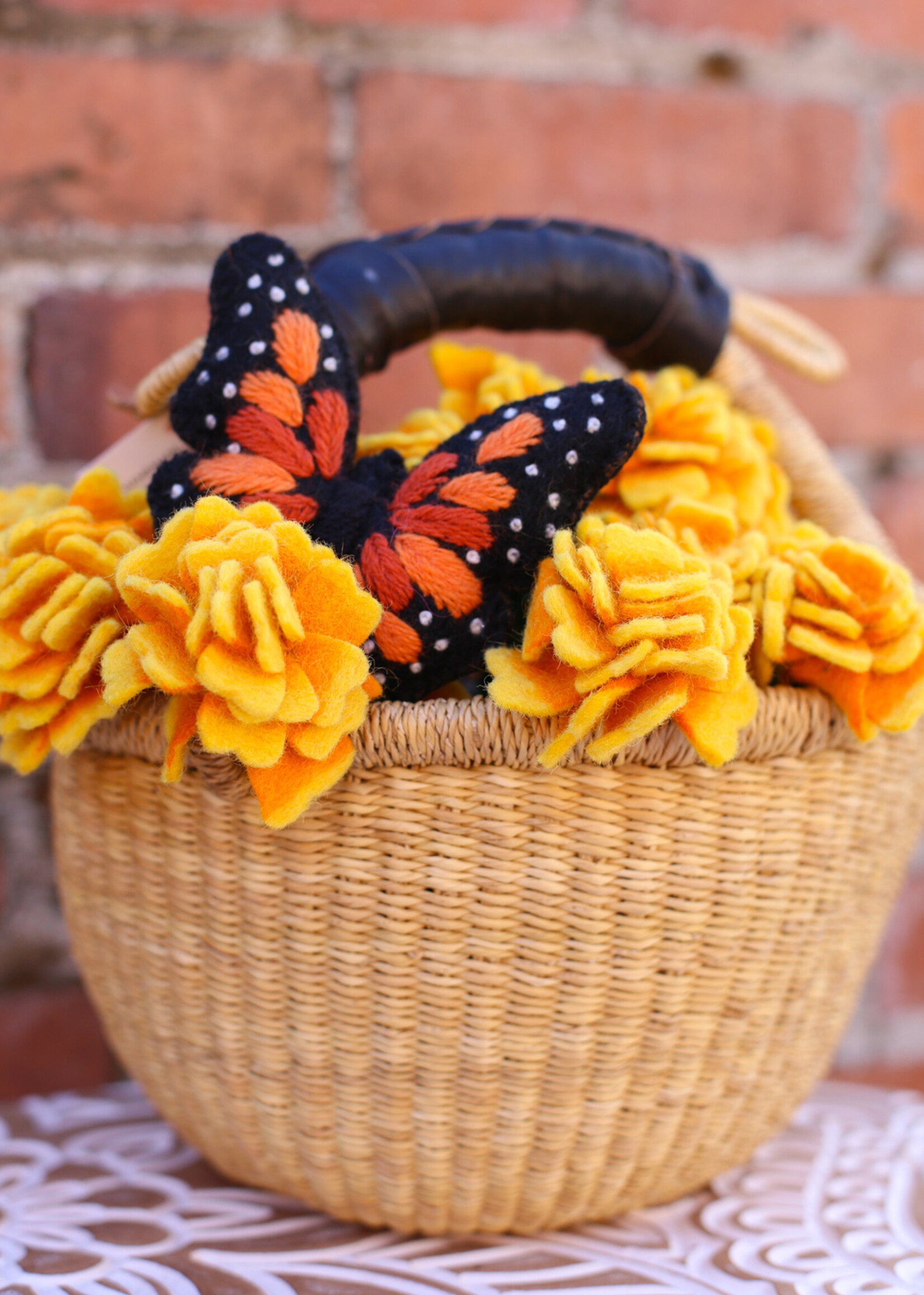 Global Goods Partners Felt Flower Marigold