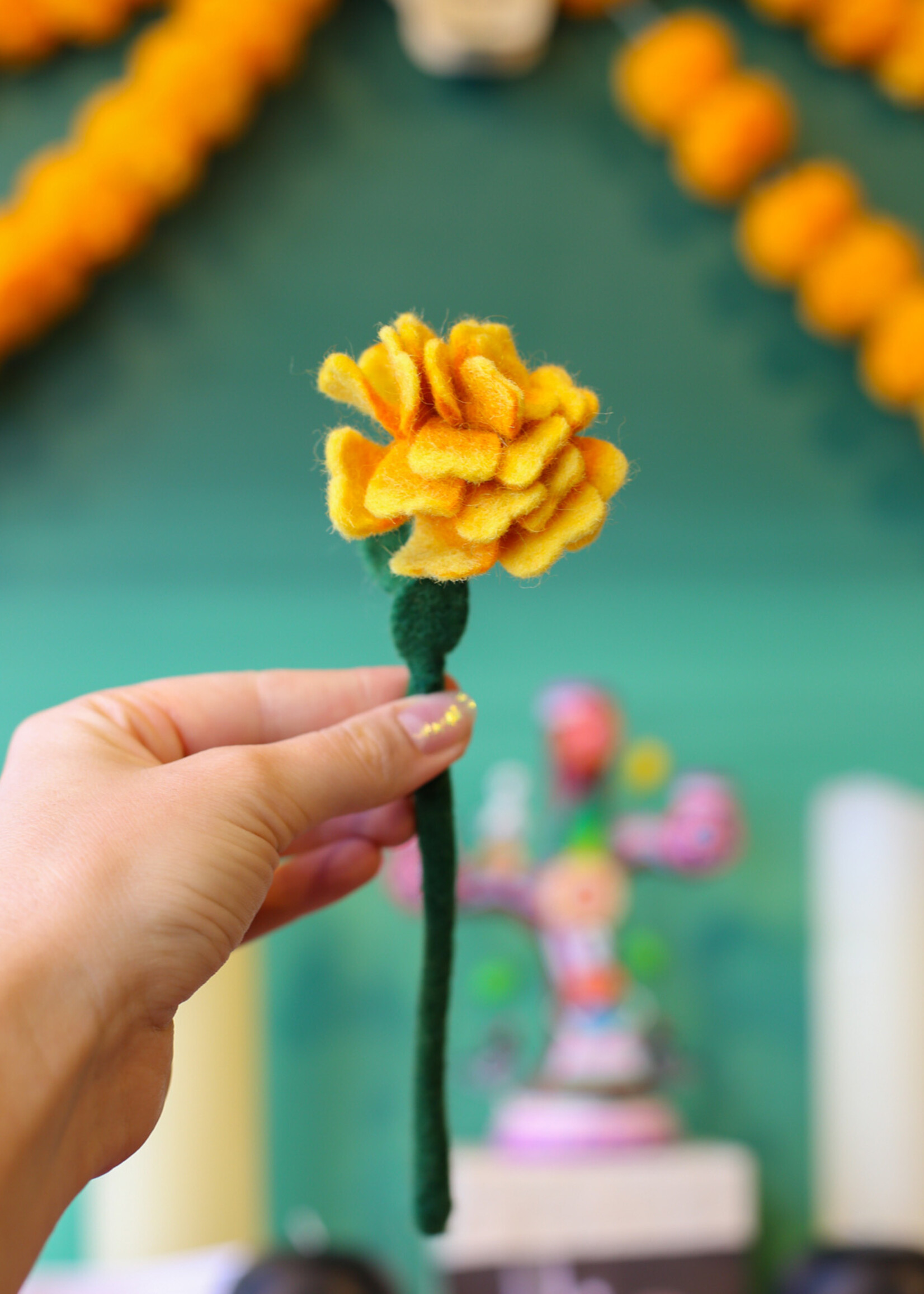 Global Goods Partners Felt Flower Marigold