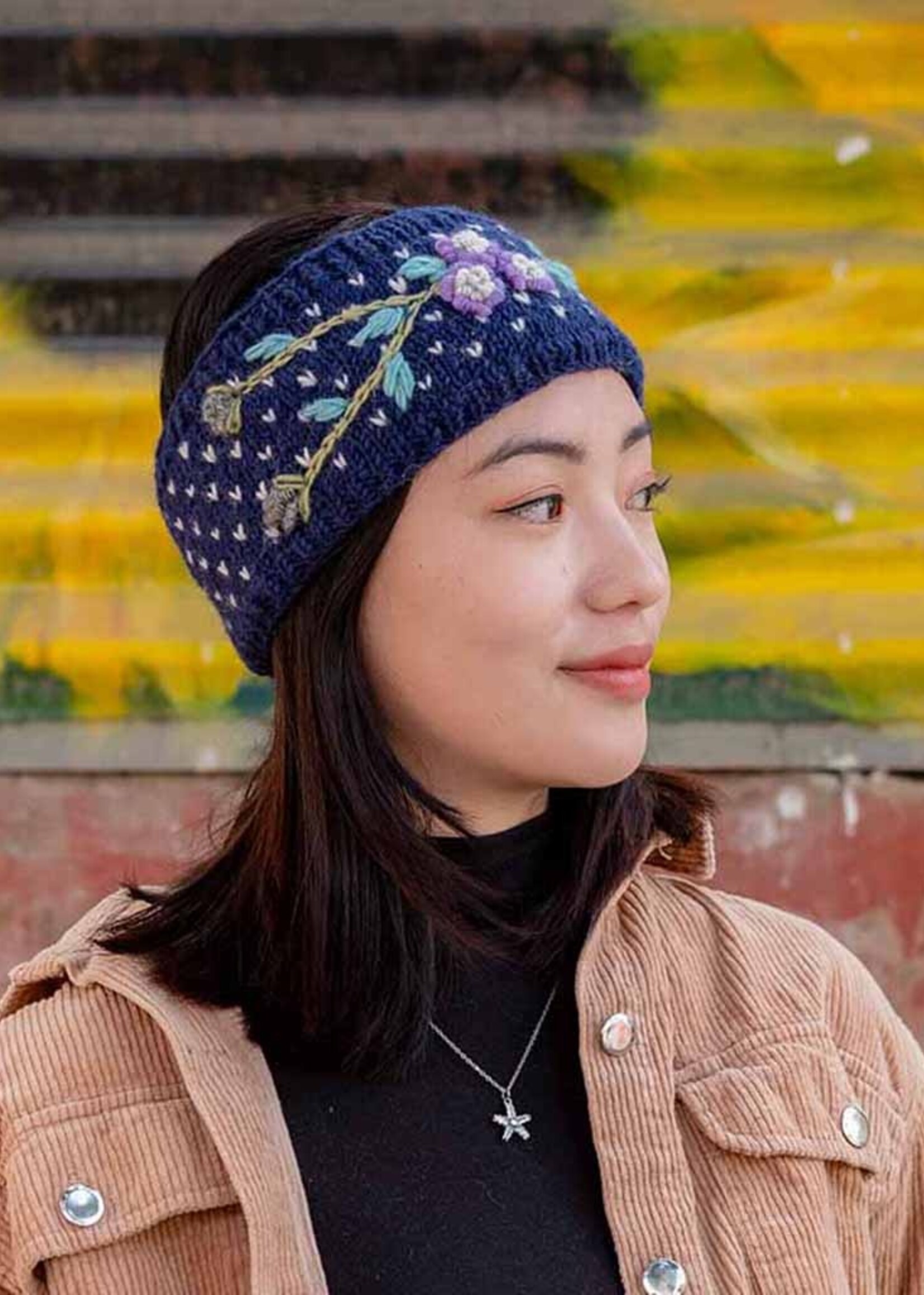Ganesh Himal Flower Knit Headband