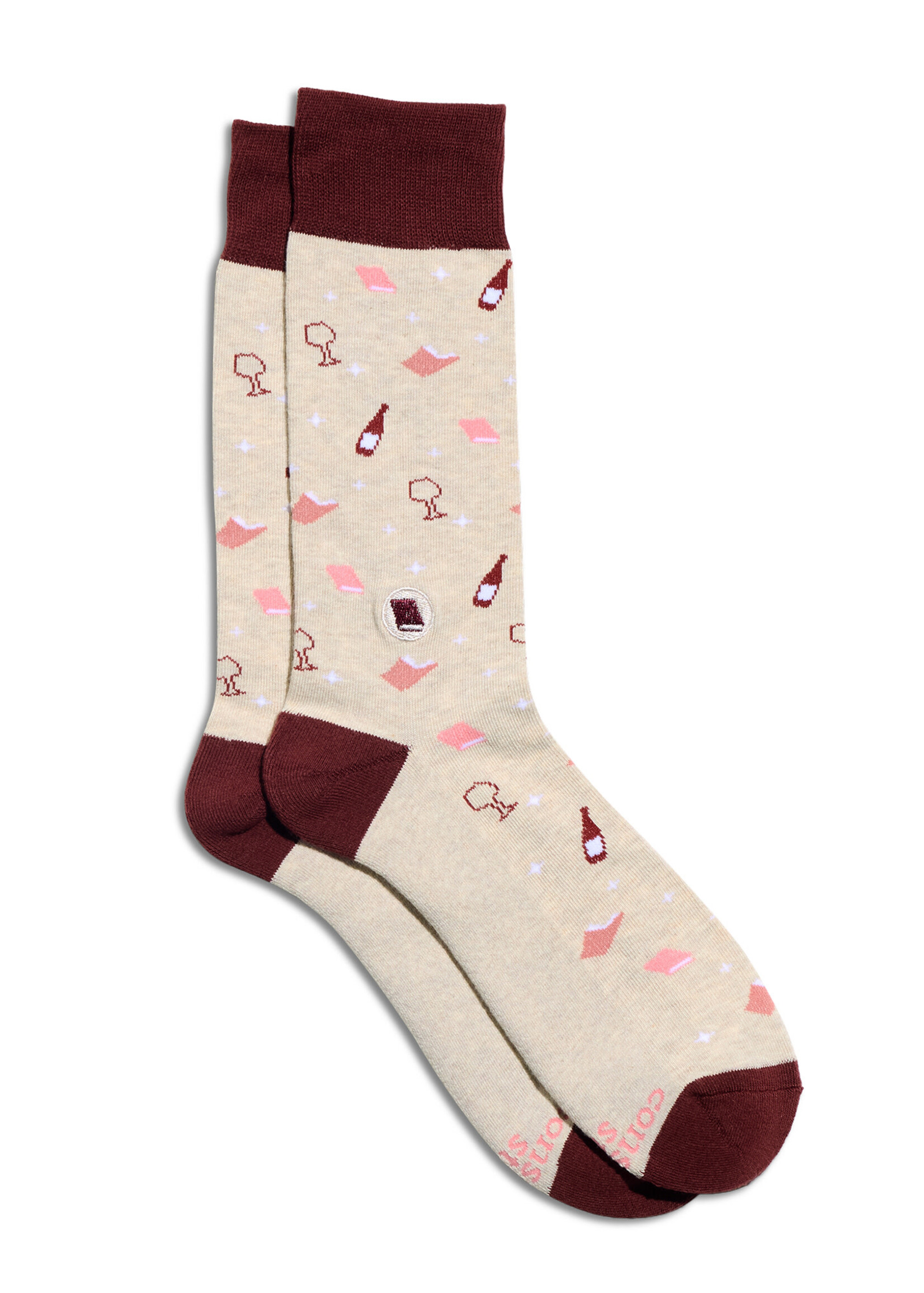 Conscious Step Women's Books and Wine Socks