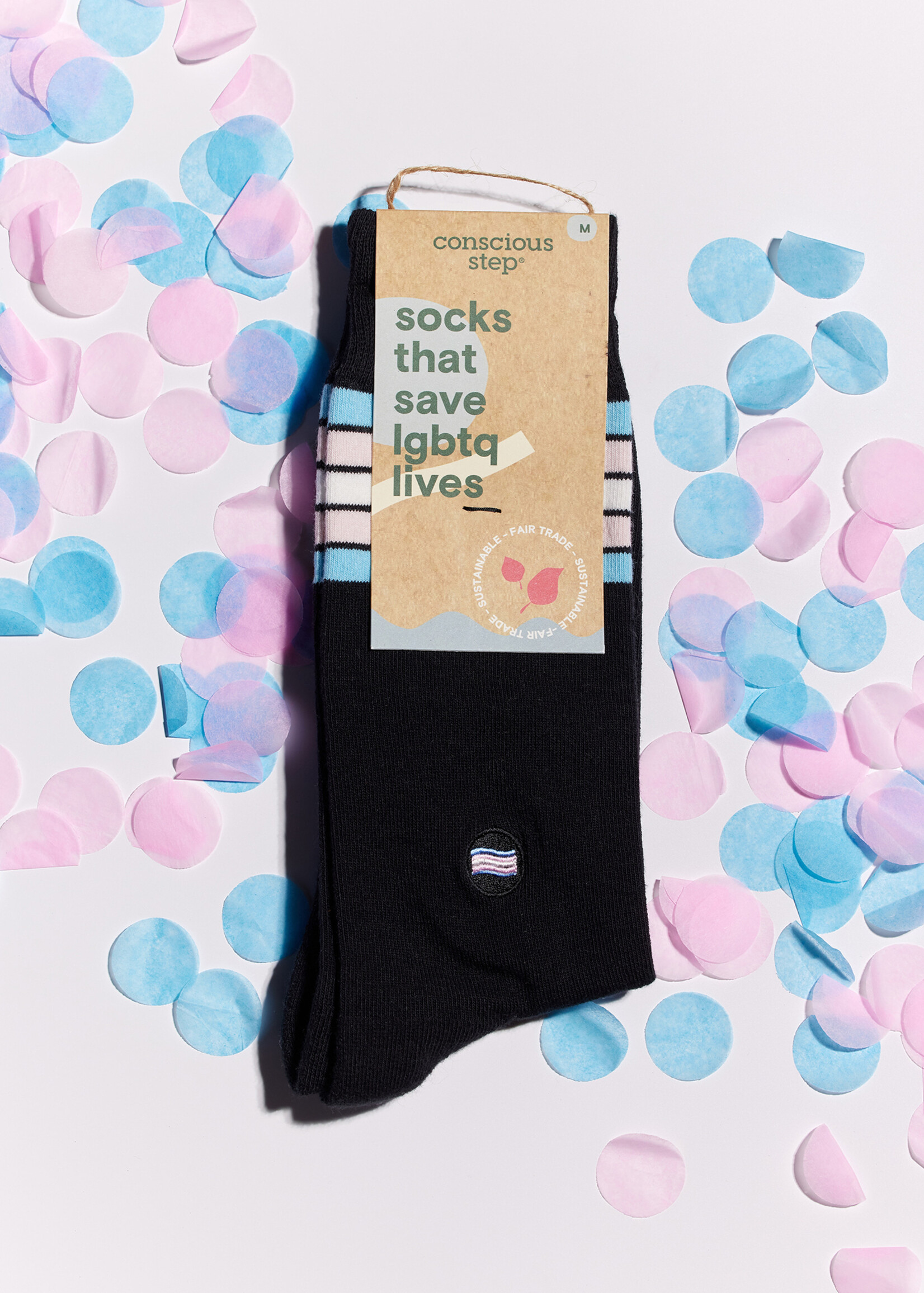 Conscious Step Men's LGBTQ Trans Pride Socks