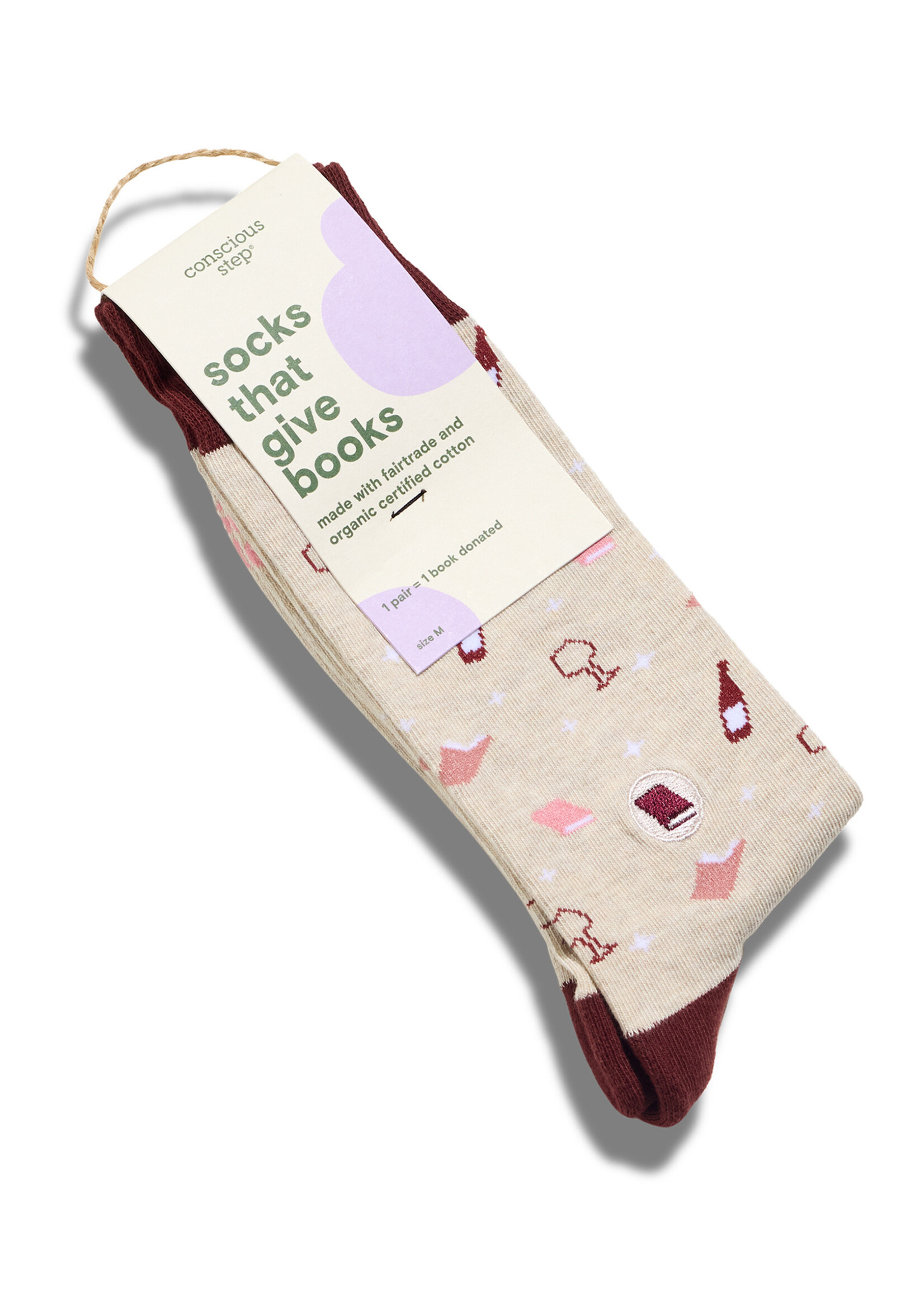 Conscious Step Men's Books and Wine Socks