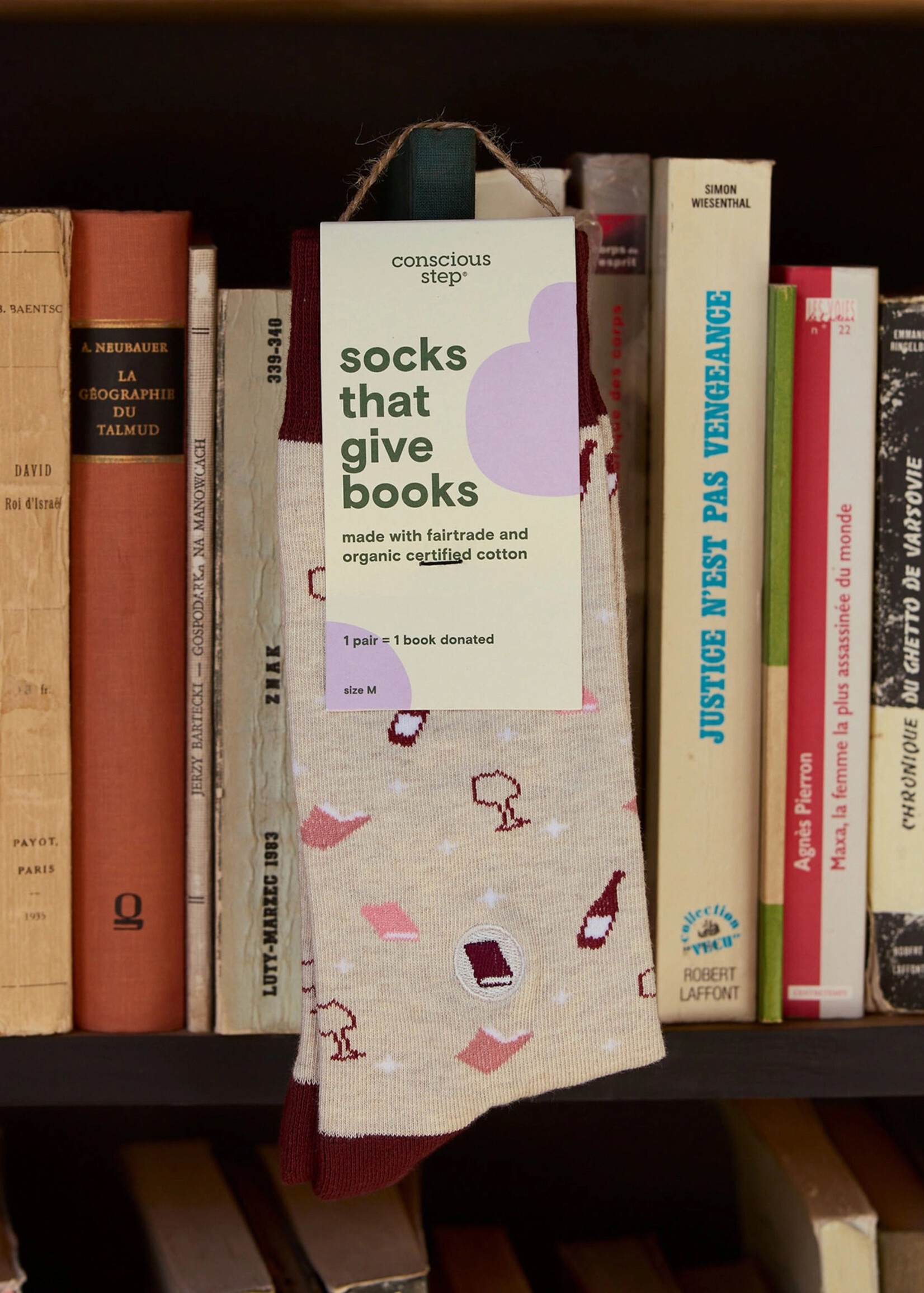 Conscious Step Men's Books and Wine Socks