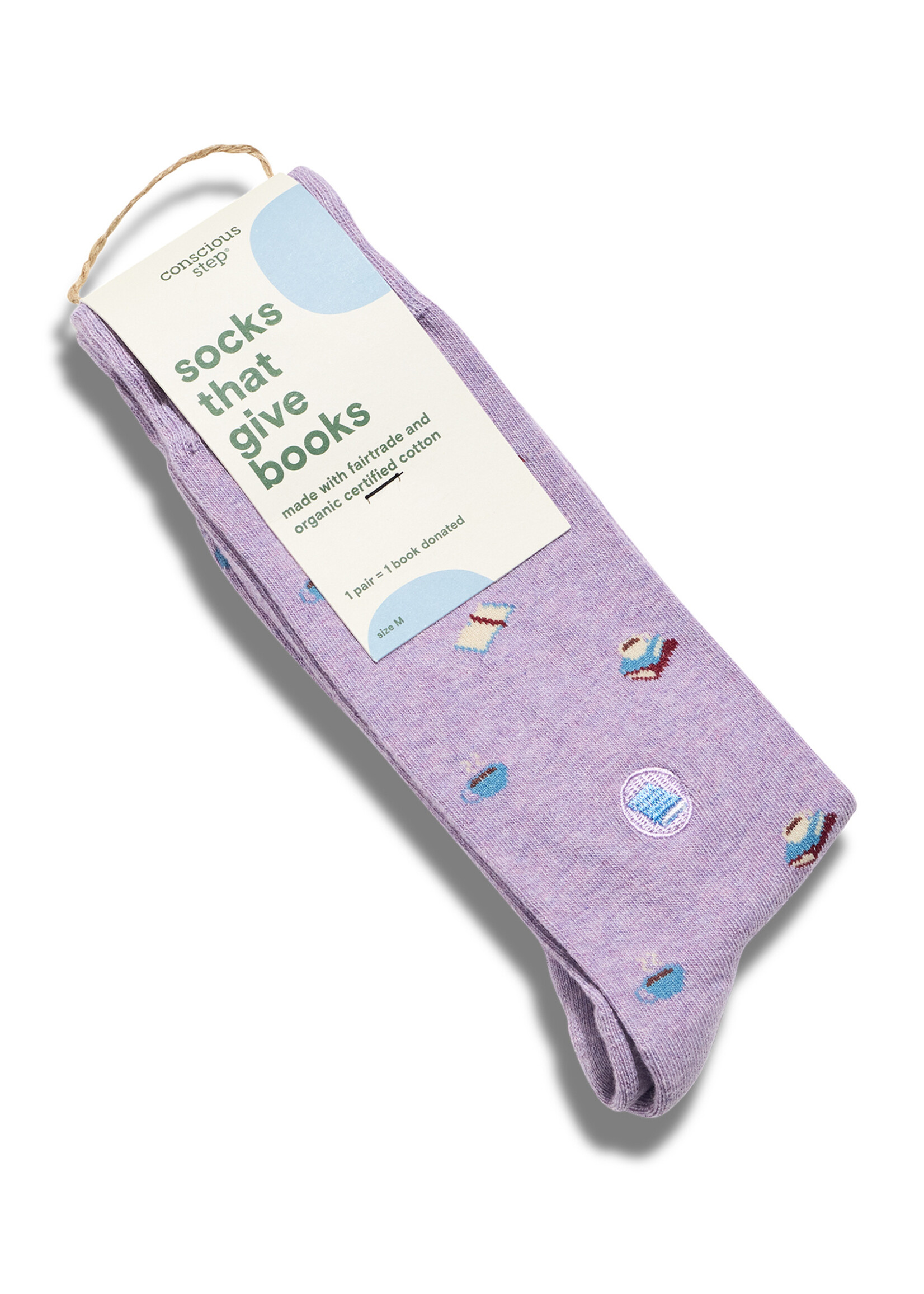 Conscious Step Men's Books and Coffee Socks