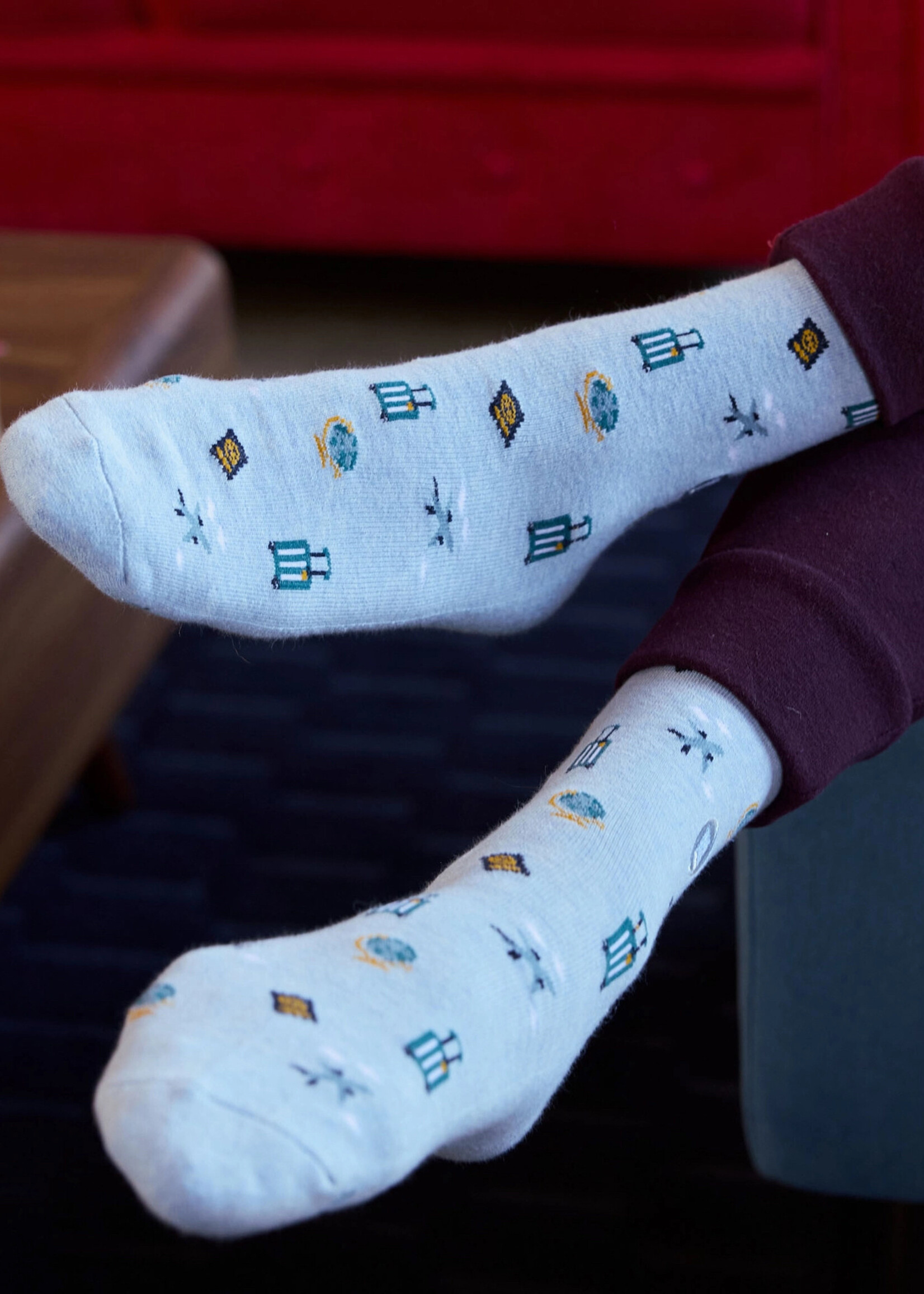 Conscious Step Men's Travel Theme Socks