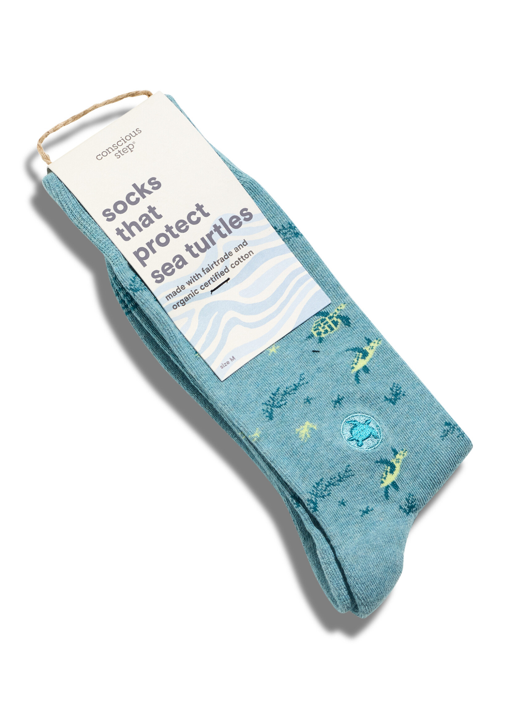 Conscious Step Men's Sea Turtle and Reef Socks