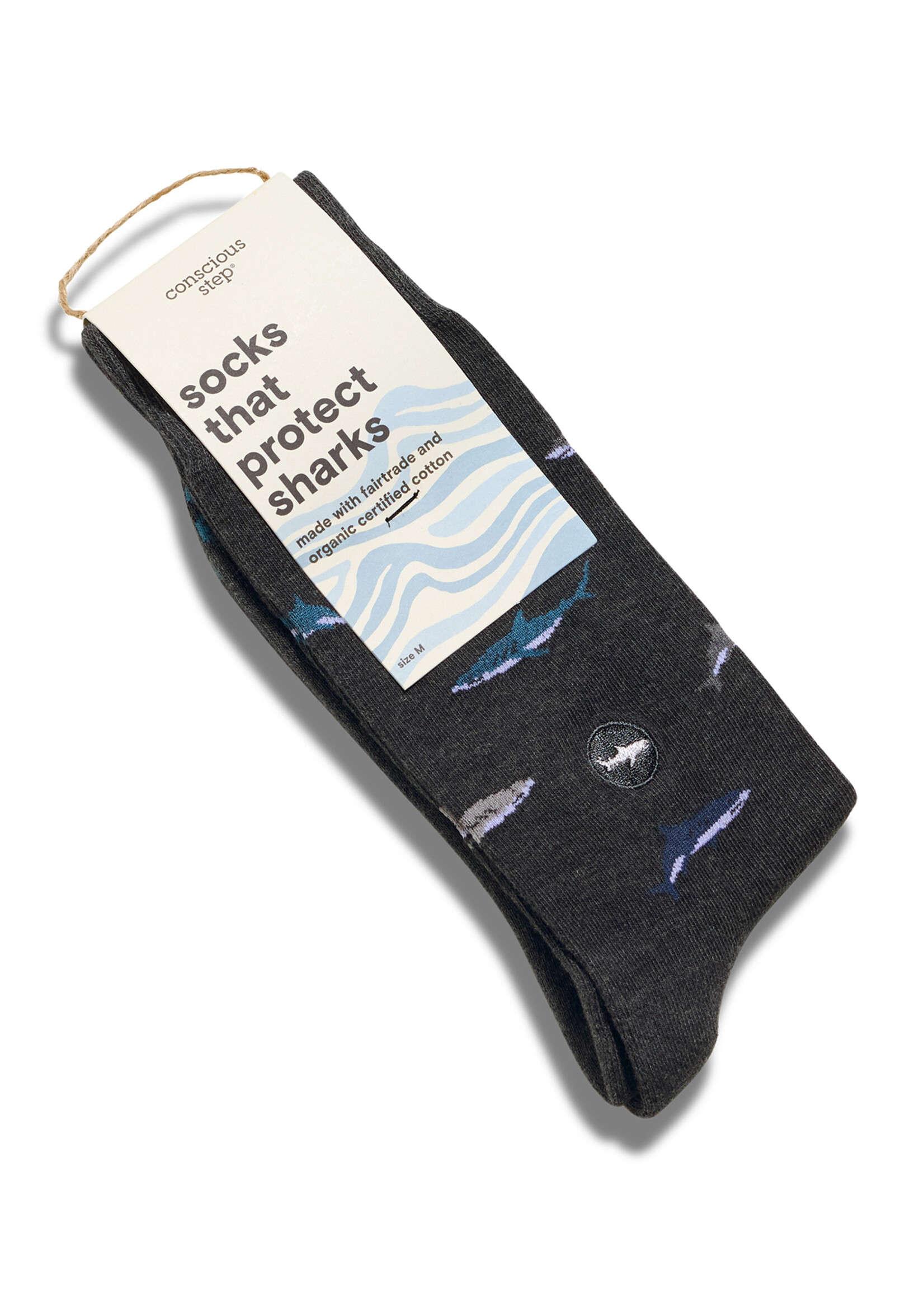 Conscious Step Women's Shark Socks - Grey