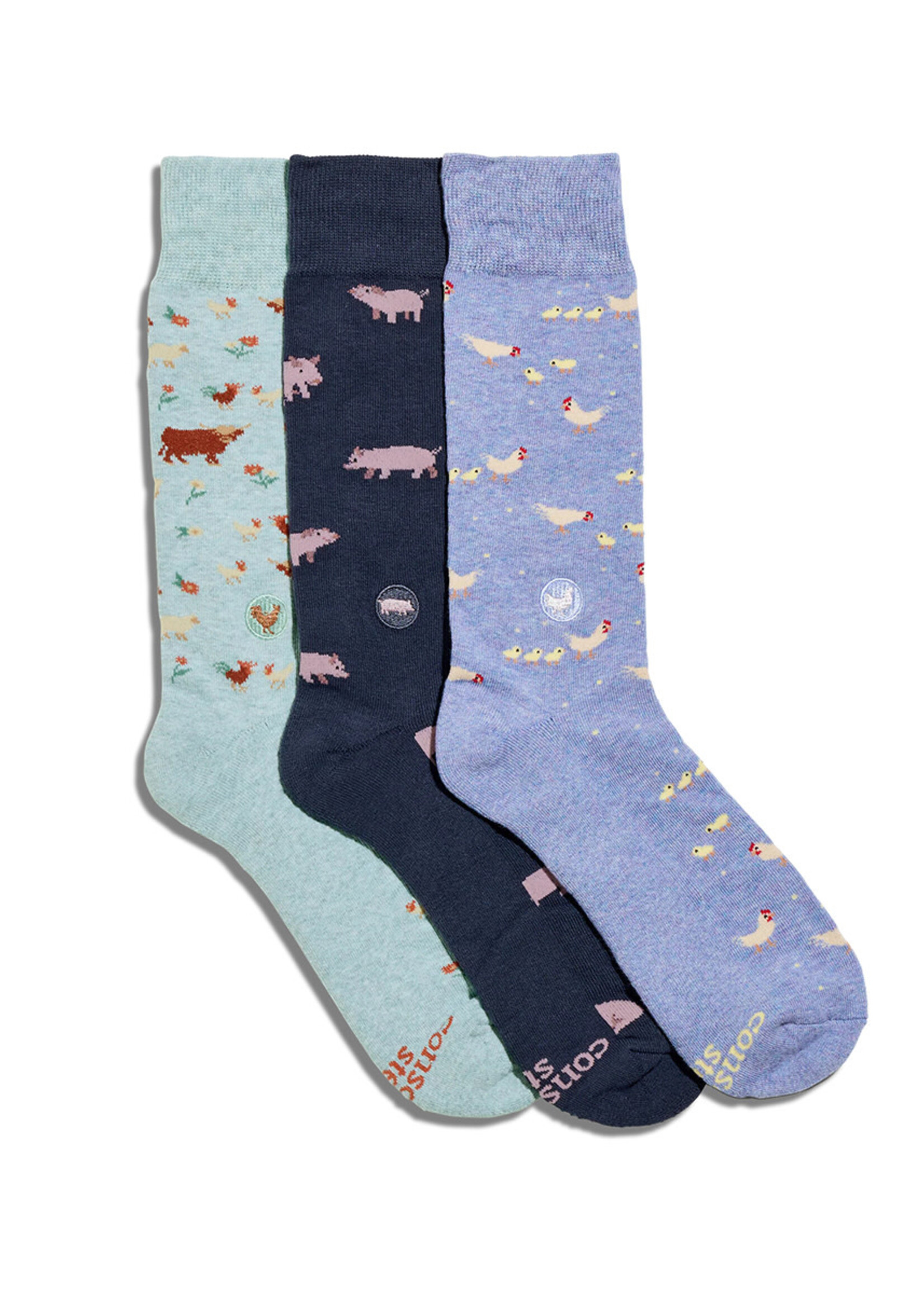 Conscious Step Men's Sock Box that Save Farm Animals