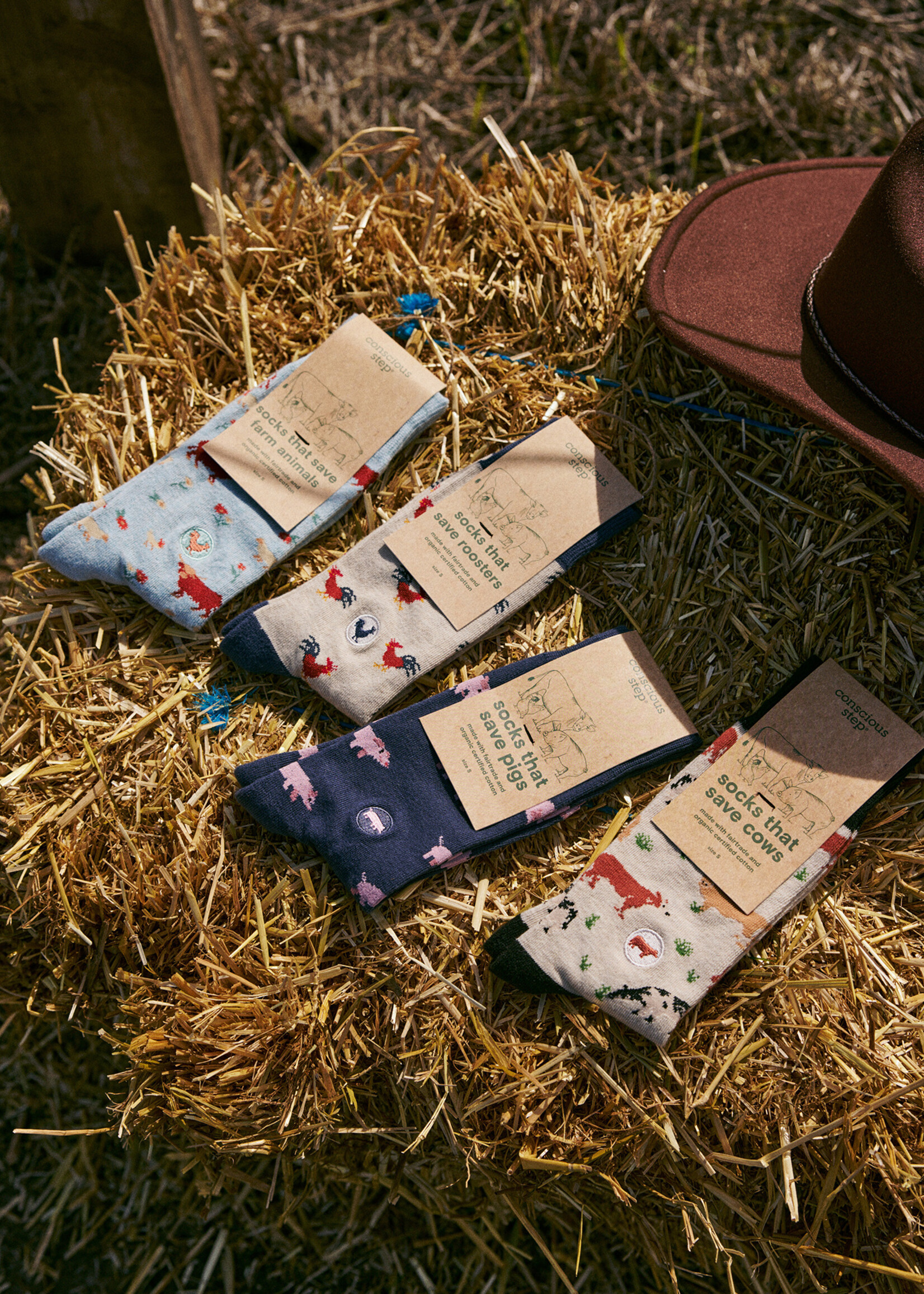 Conscious Step Men's Farm Animal Socks