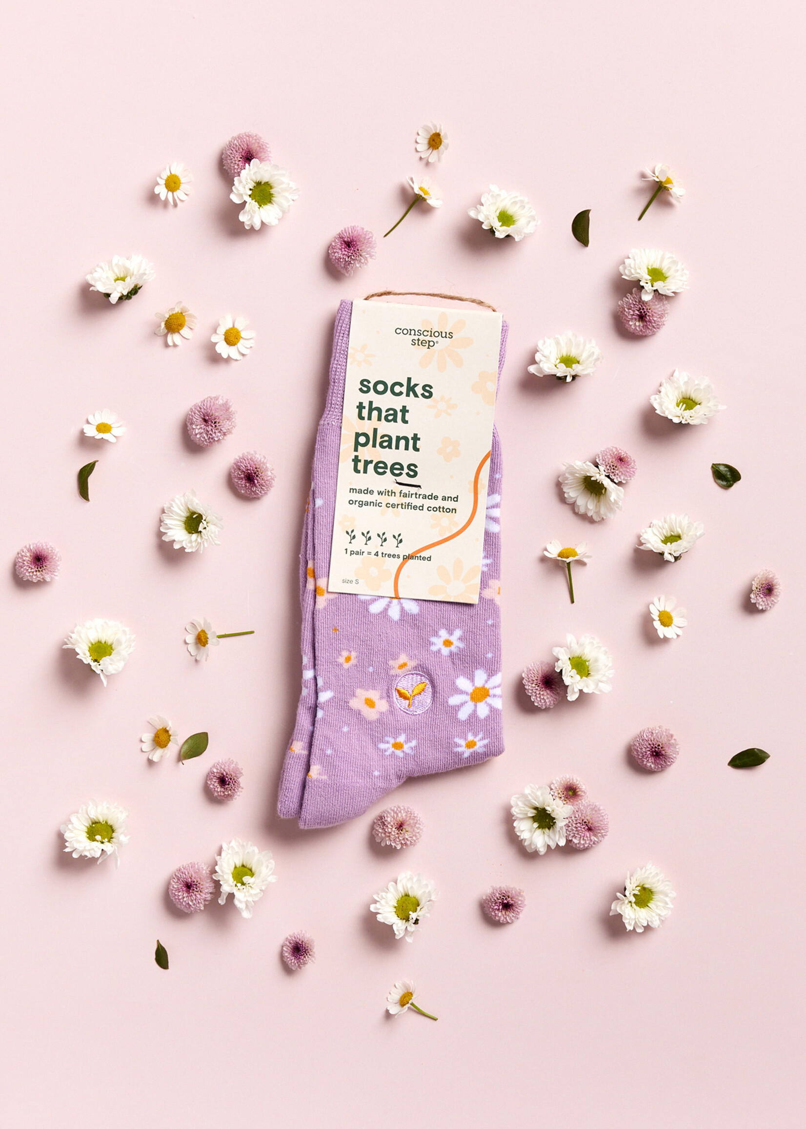 Conscious Step Women's Daisy Socks that Plant Trees