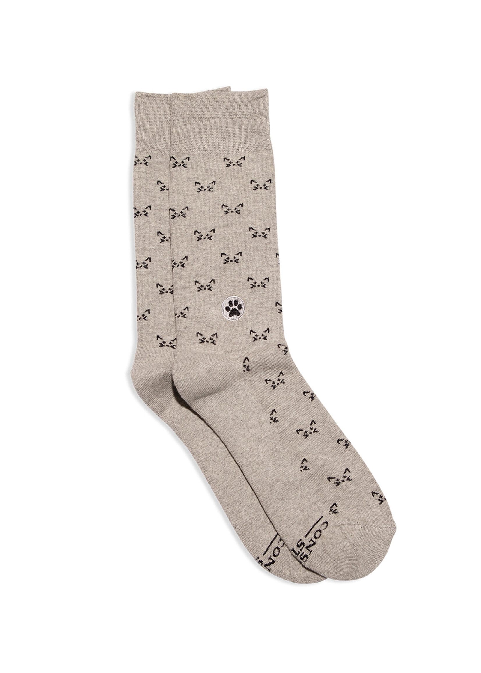 Conscious Step Women's Socks That Save Cats [Gray]