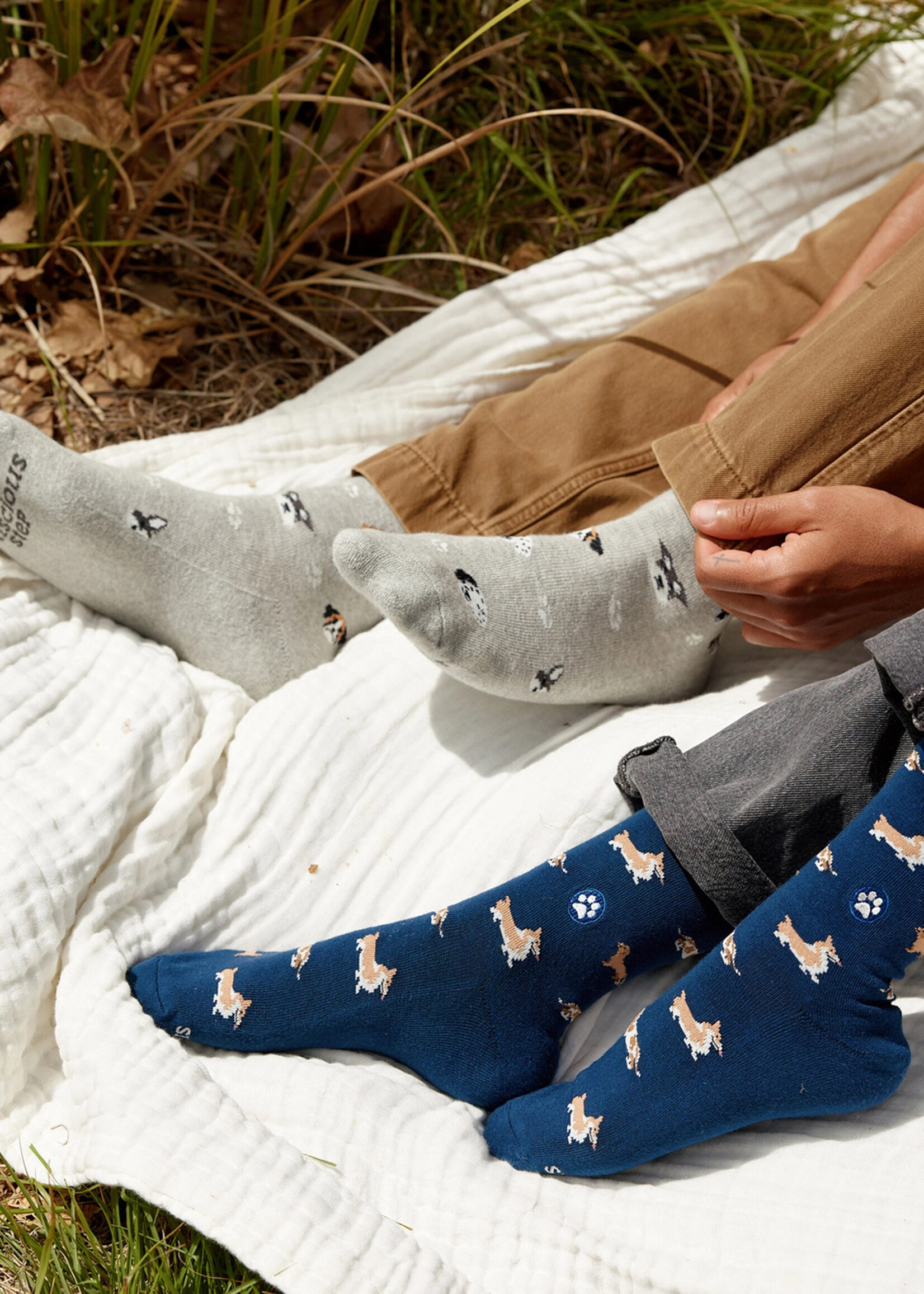 Conscious Step Men's Dog Socks - Low Rider Dogs