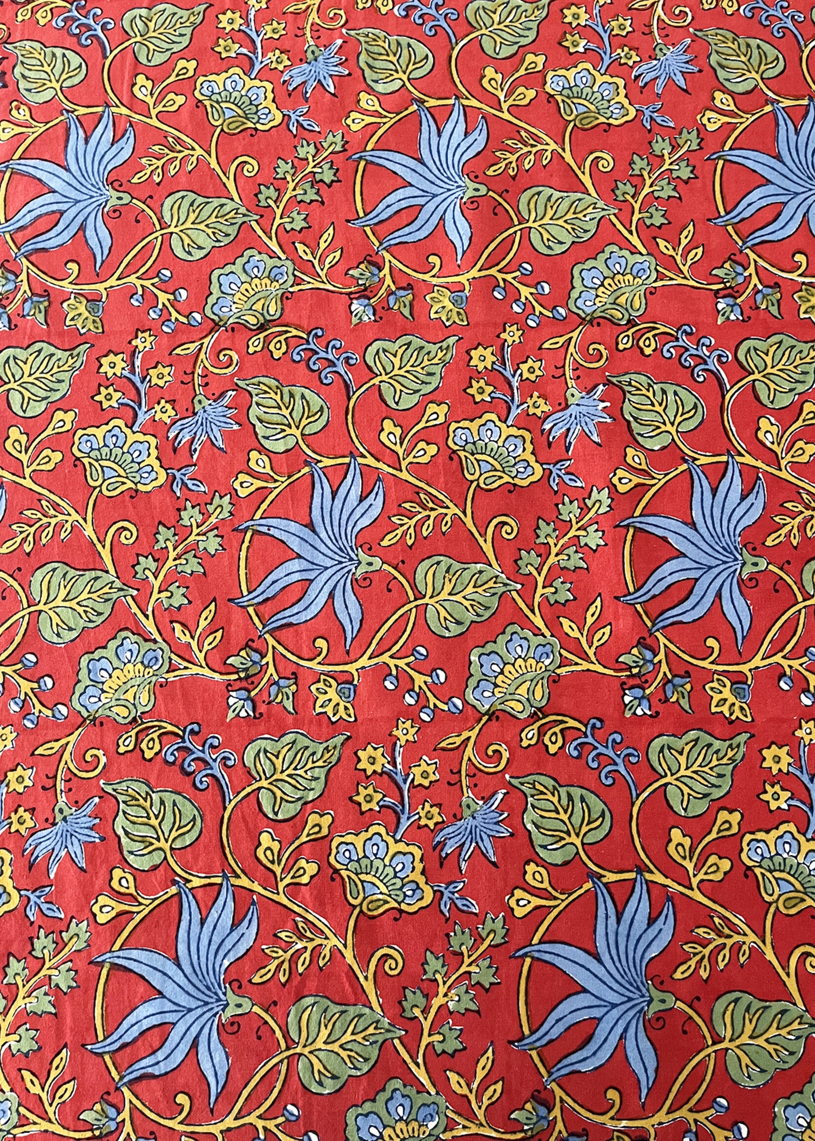 Natural Habitat Indo Fleur Red Tablecloth