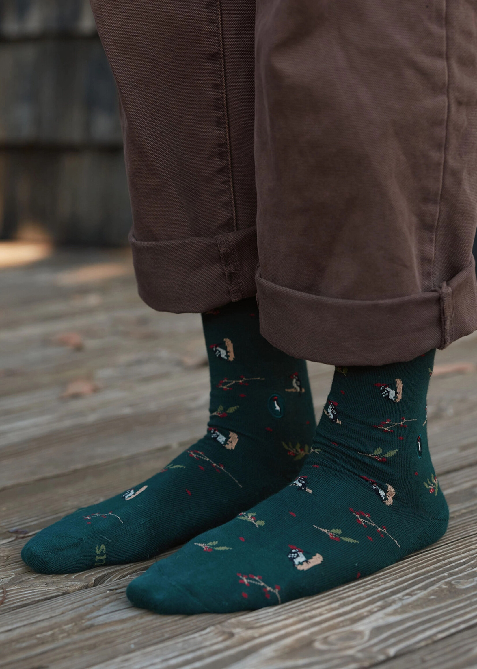 Conscious Step Men's Woodpecker Socks