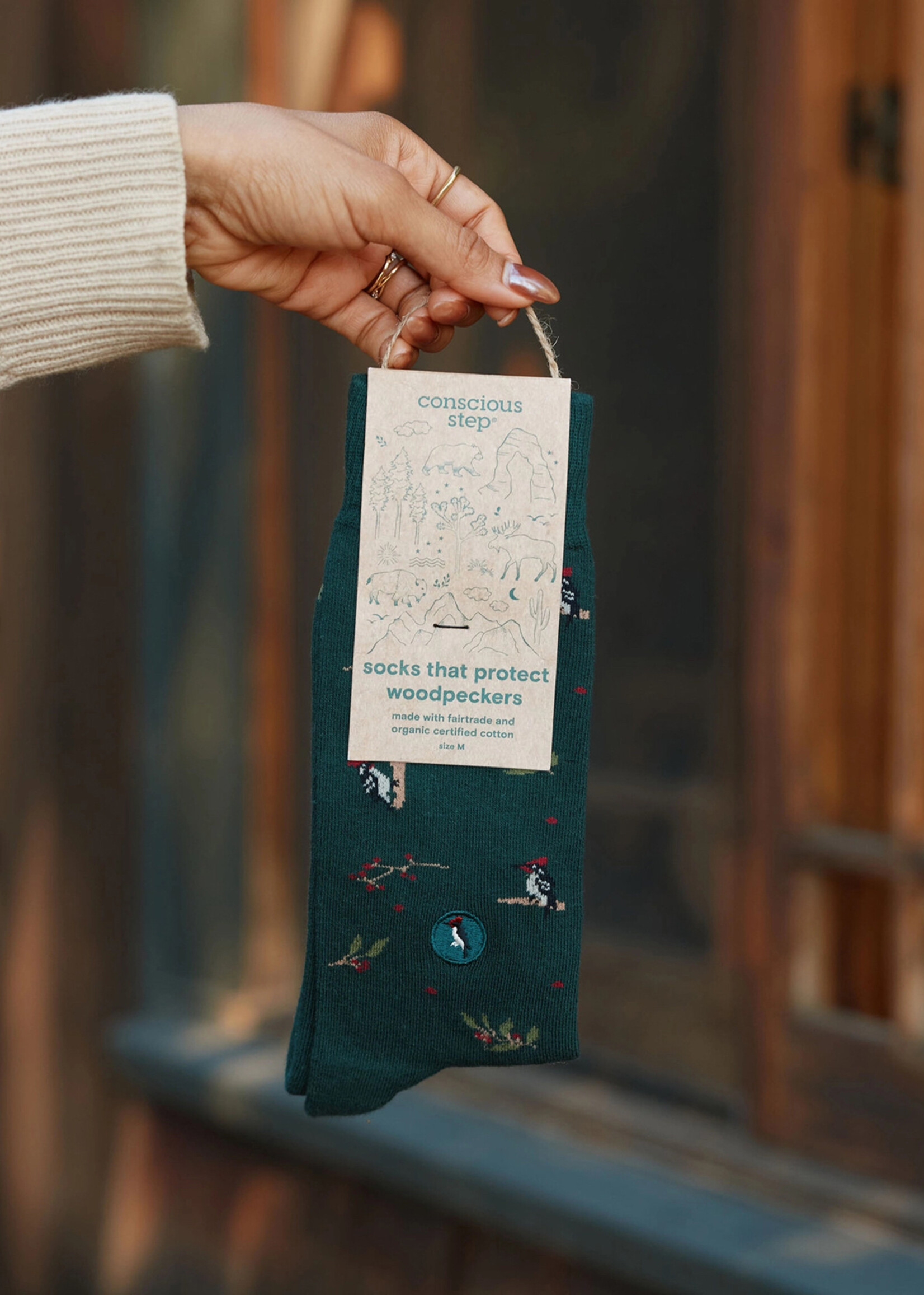 Conscious Step Women's Woodpecker Socks