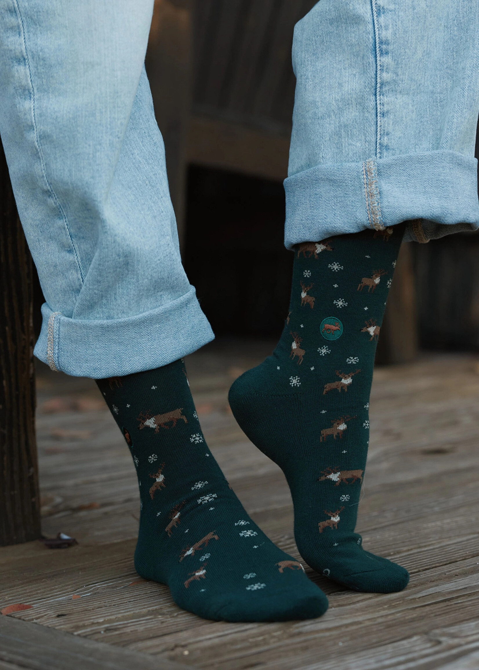Conscious Step Women's Caribou Socks - Green