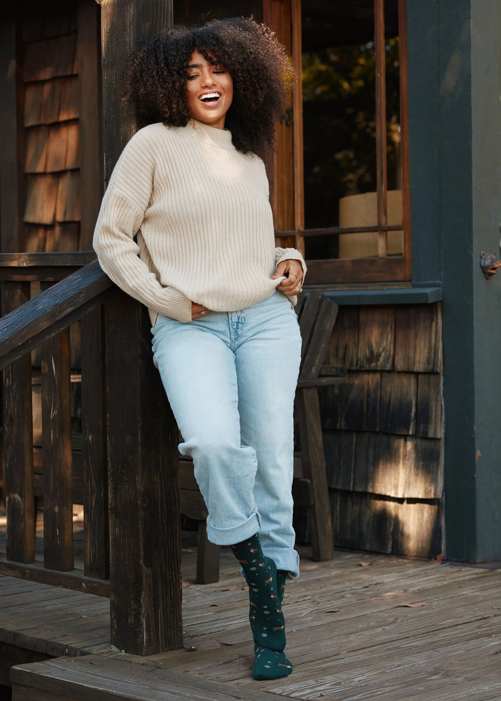 Conscious Step Women's Caribou Socks - Green