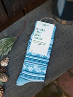 Conscious Step Men's Fair Isle Snowflake Socks