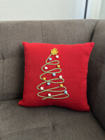 Melange Collection FINAL SALE - 12" Spiral Holiday Tree Pillow
