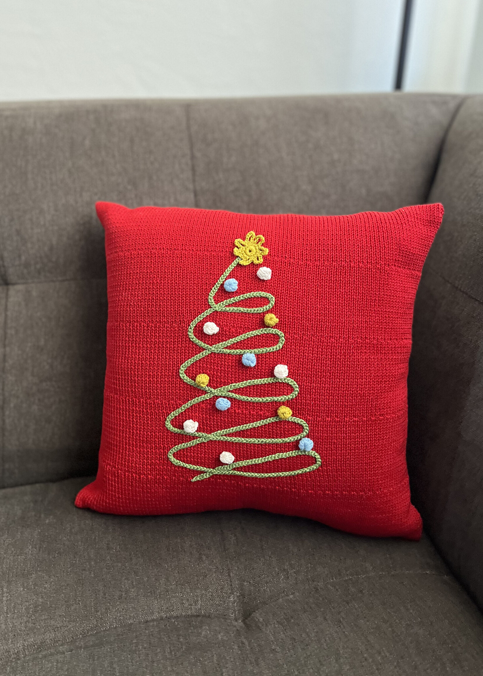 Melange Collection FINAL SALE - 12" Spiral Holiday Tree Pillow