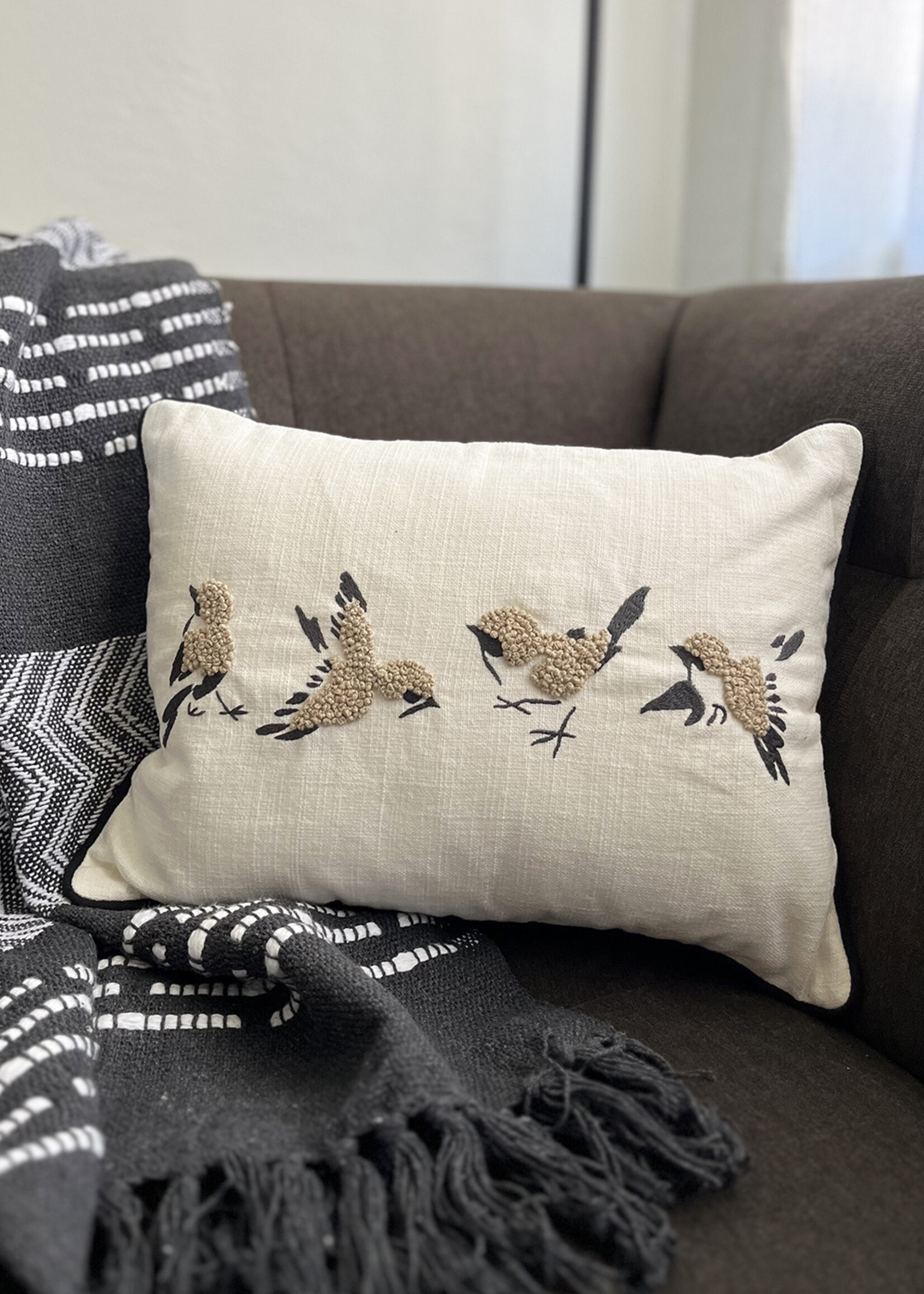Natural Habitat Finch Throw Pillow - 12in x 16in