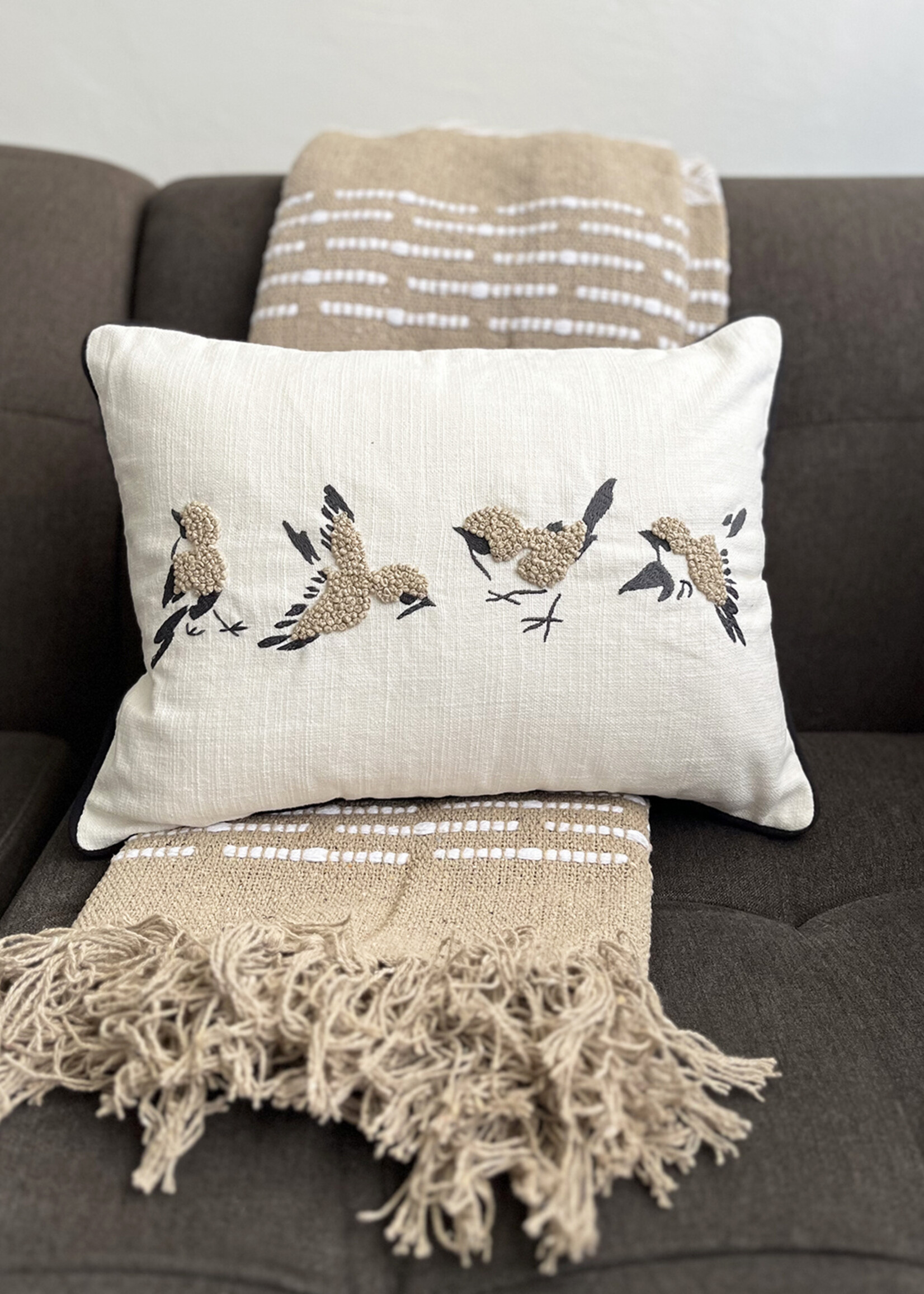 Natural Habitat Finch Throw Pillow - 12in x 16in