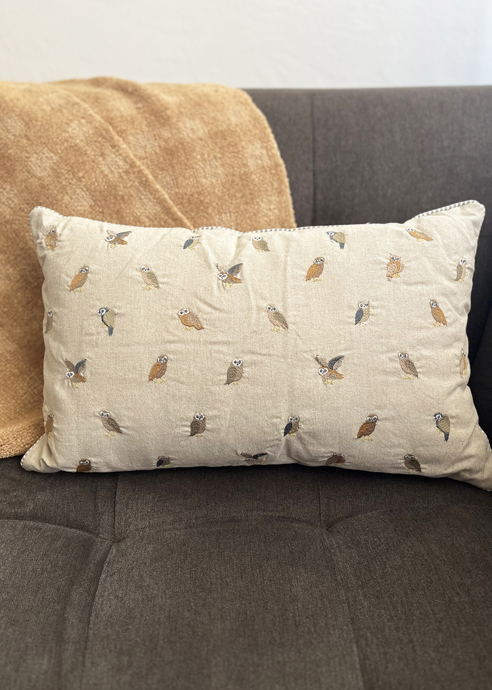 Natural Habitat Miniature Owl Throw Pillow - 12in x 20in