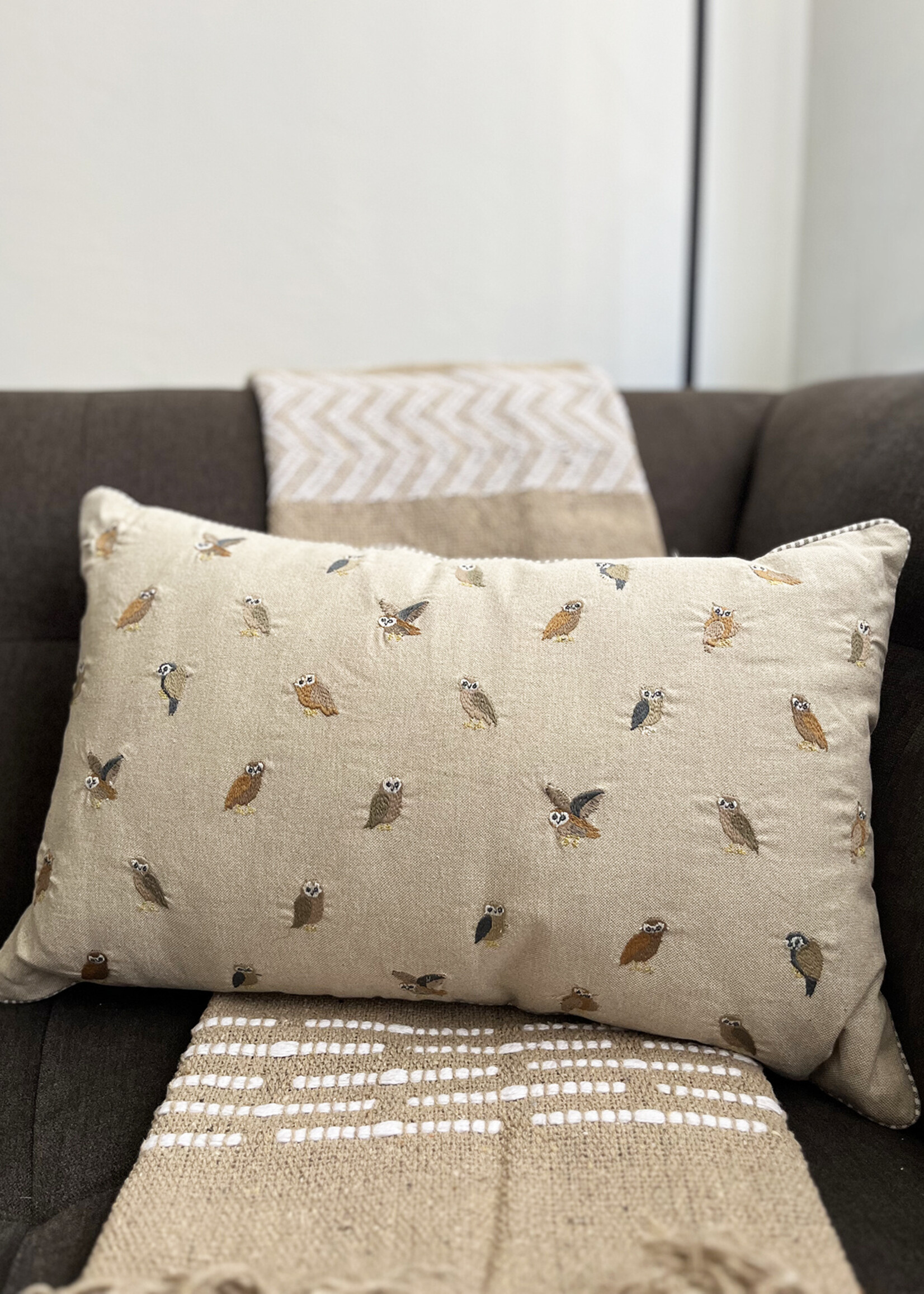 Natural Habitat Miniature Owl Throw Pillow - 12in x 20in