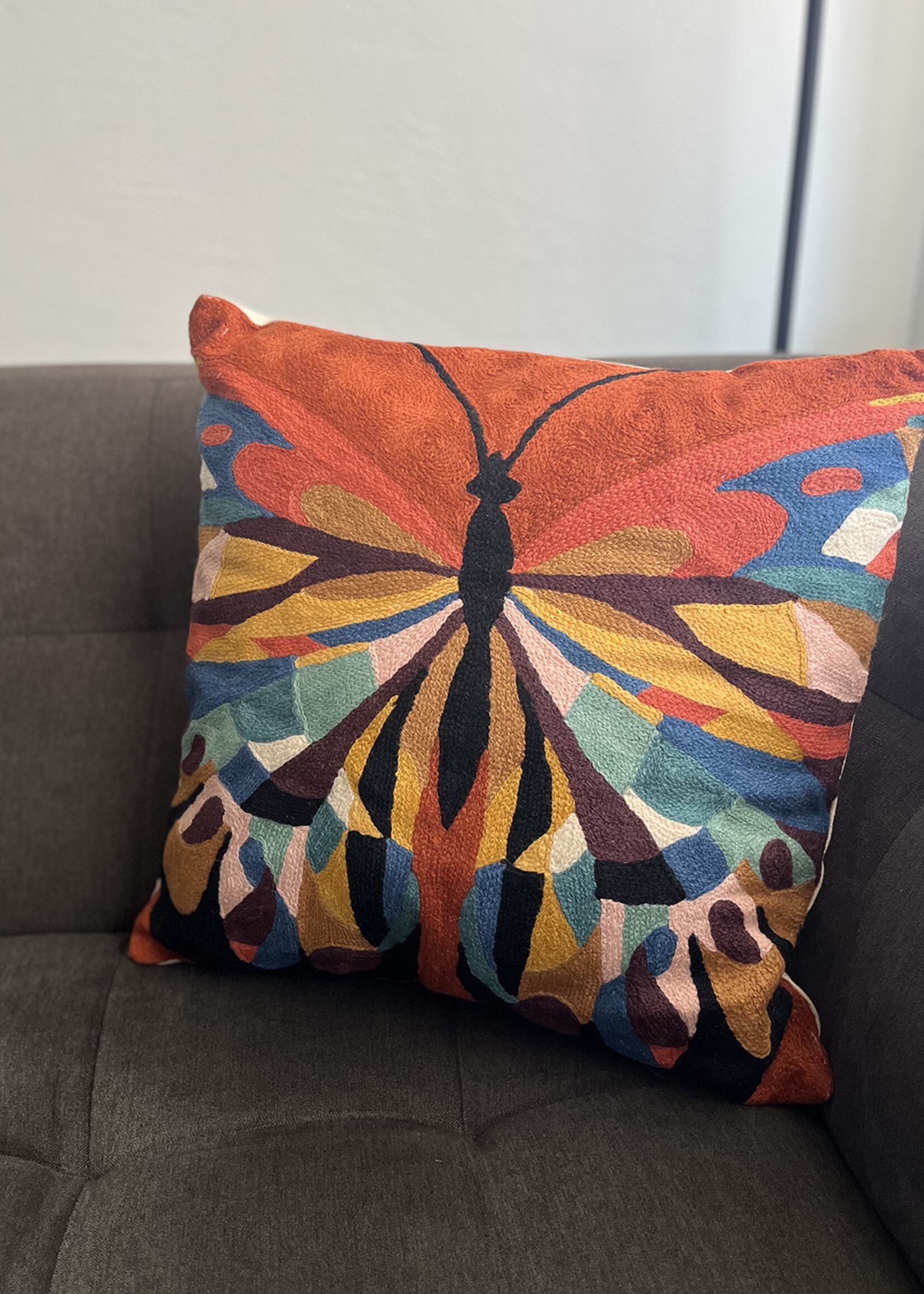 Natural Habitat 18" Art Nouveau Butterfly Throw Pillow