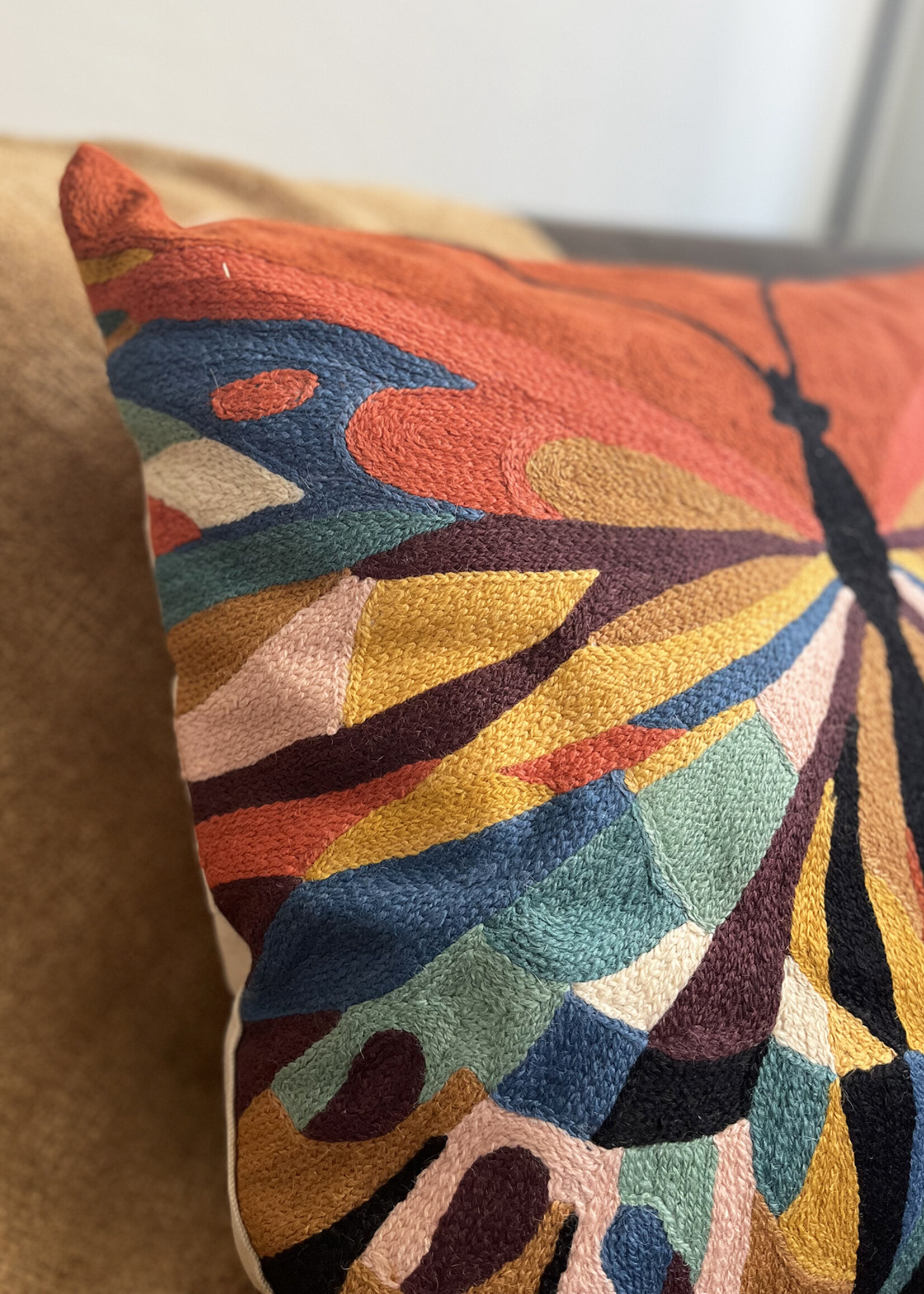 Natural Habitat 18" Art Nouveau Butterfly Throw Pillow